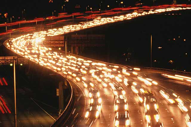 Motorway at night