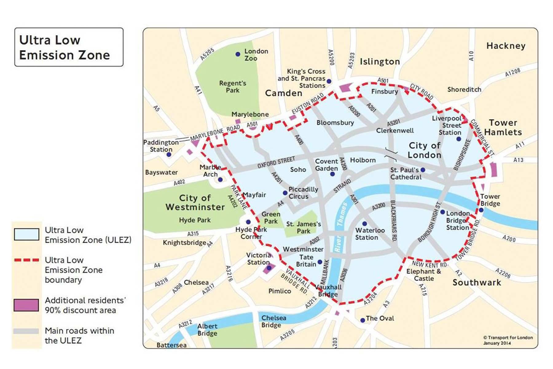 London ULEZ map