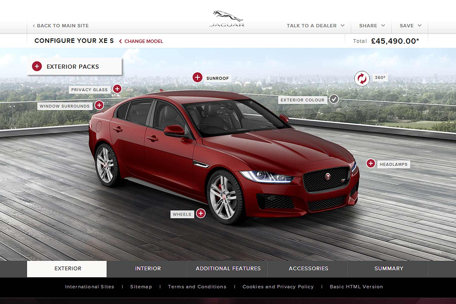 Jaguar XE Configurator