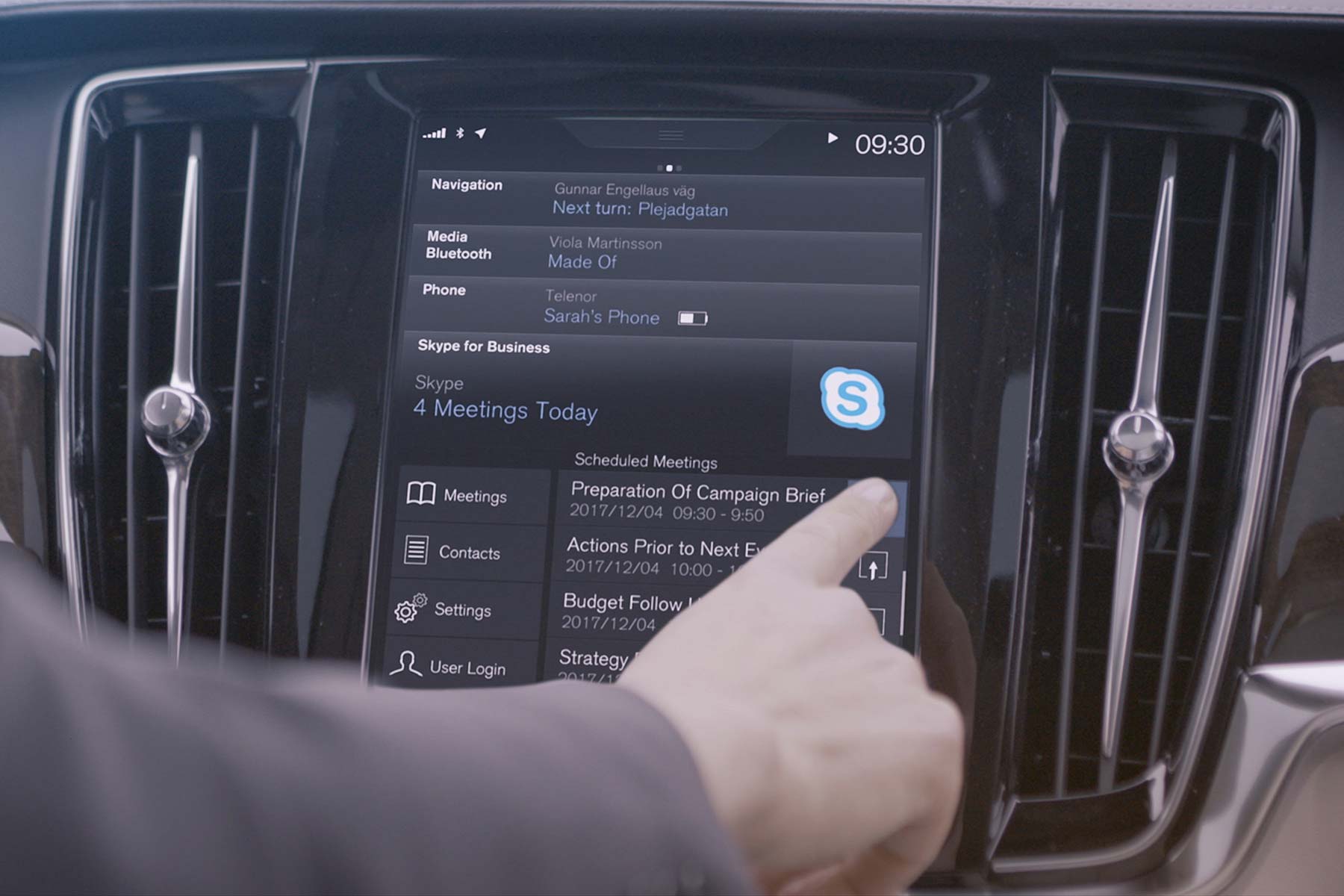 Using Skype from a Volvo