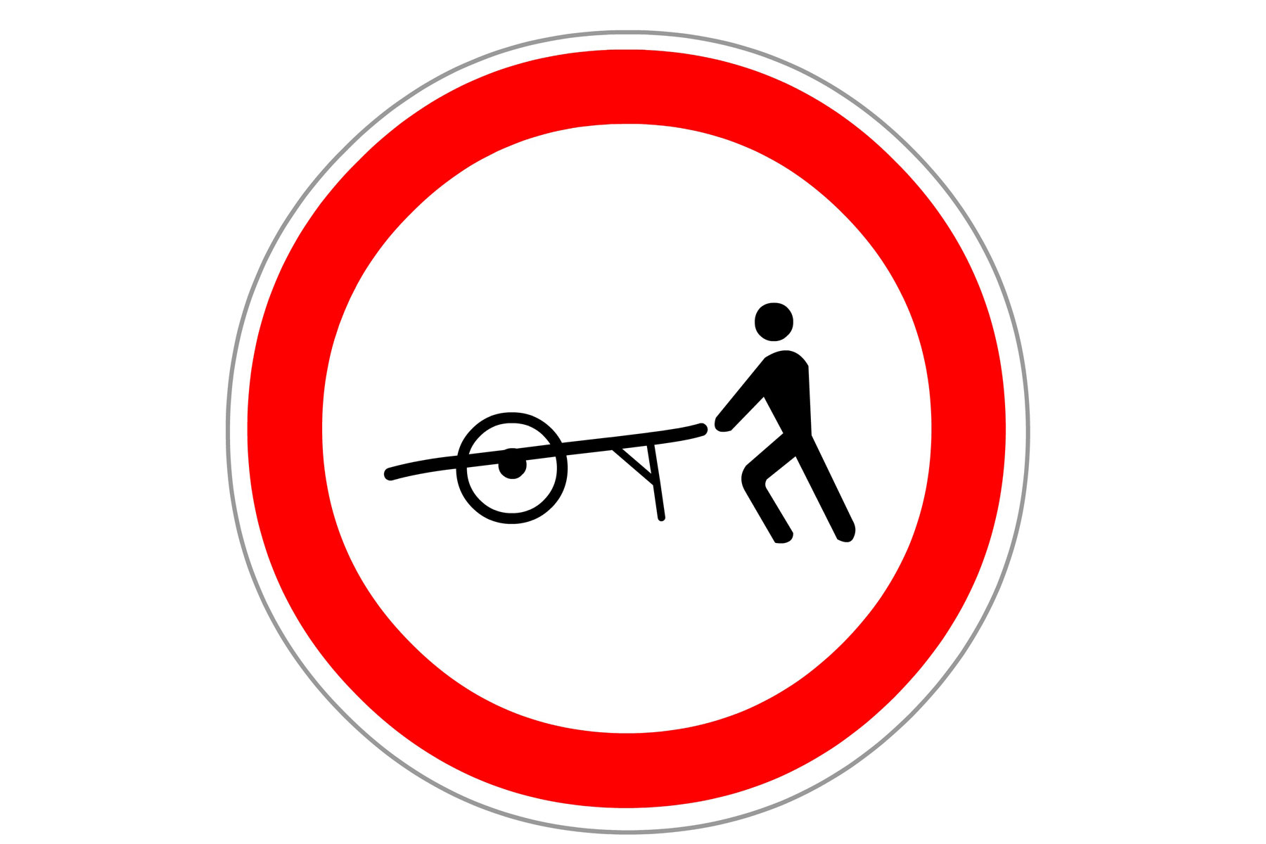 No handcarts or wheelbarrows France