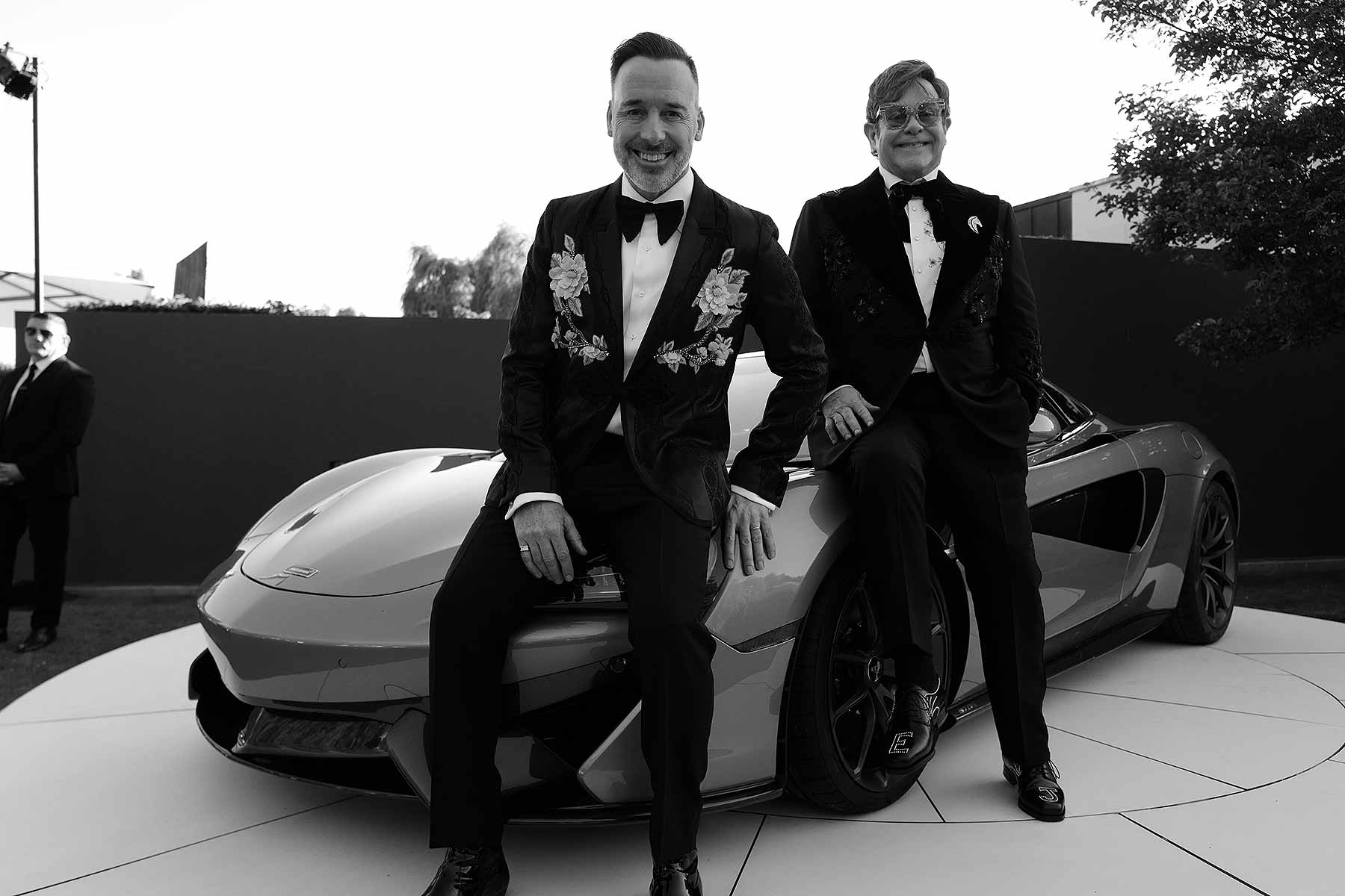 David Furnish and Elton John at the Argento Ball