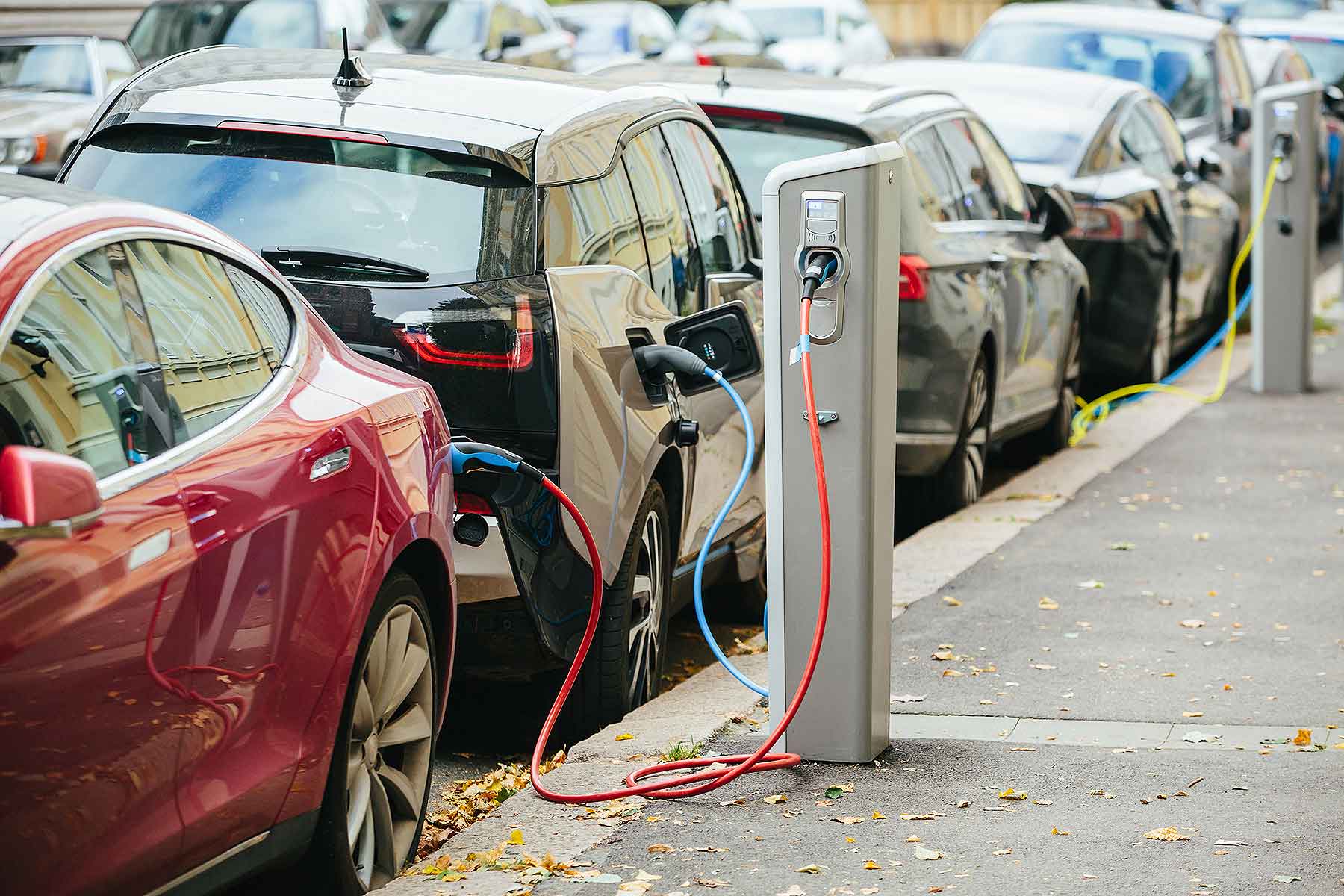 Electric car on-street charging