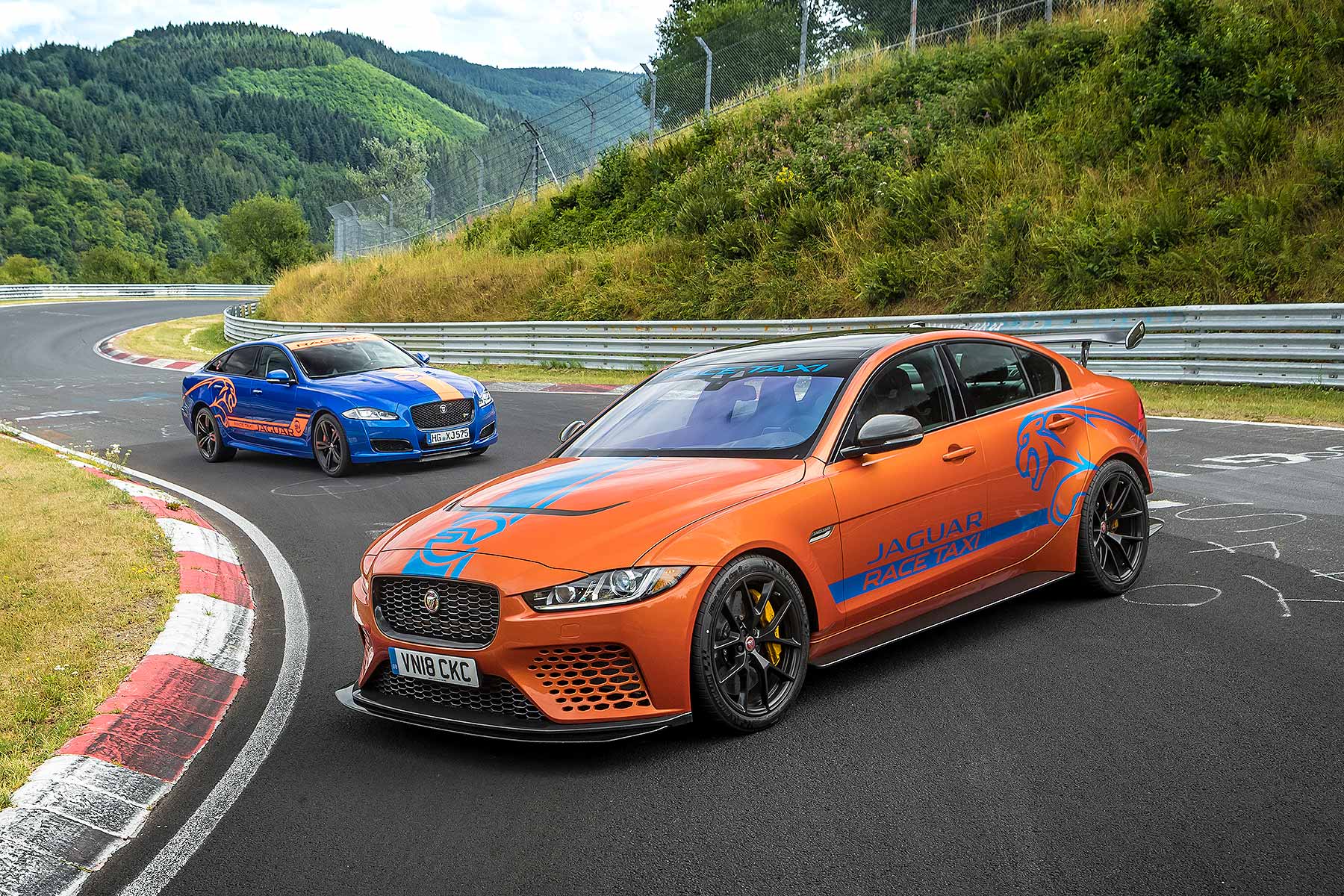 Jaguar SVO XE SV Project 8 RaceTaxi at the Nurburgring