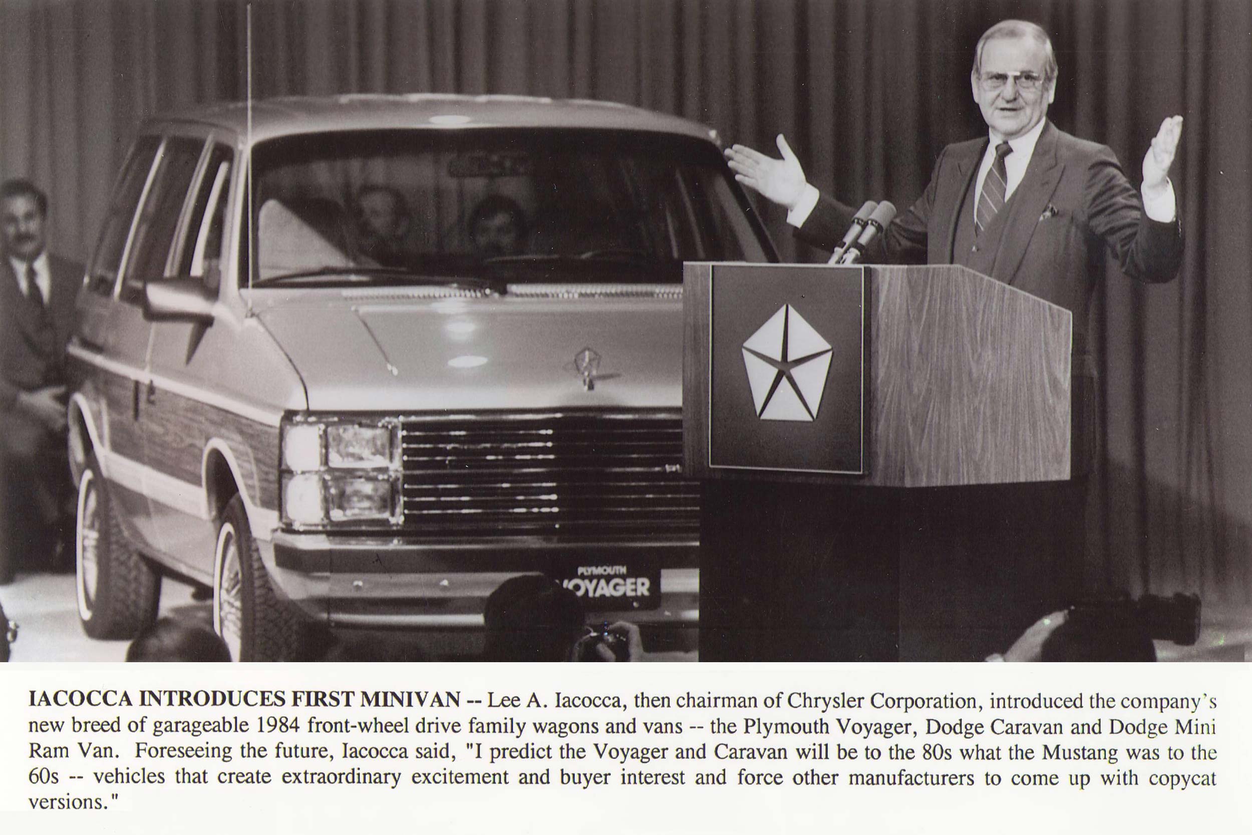 The first Chrysler minivan and Lee Iacocca