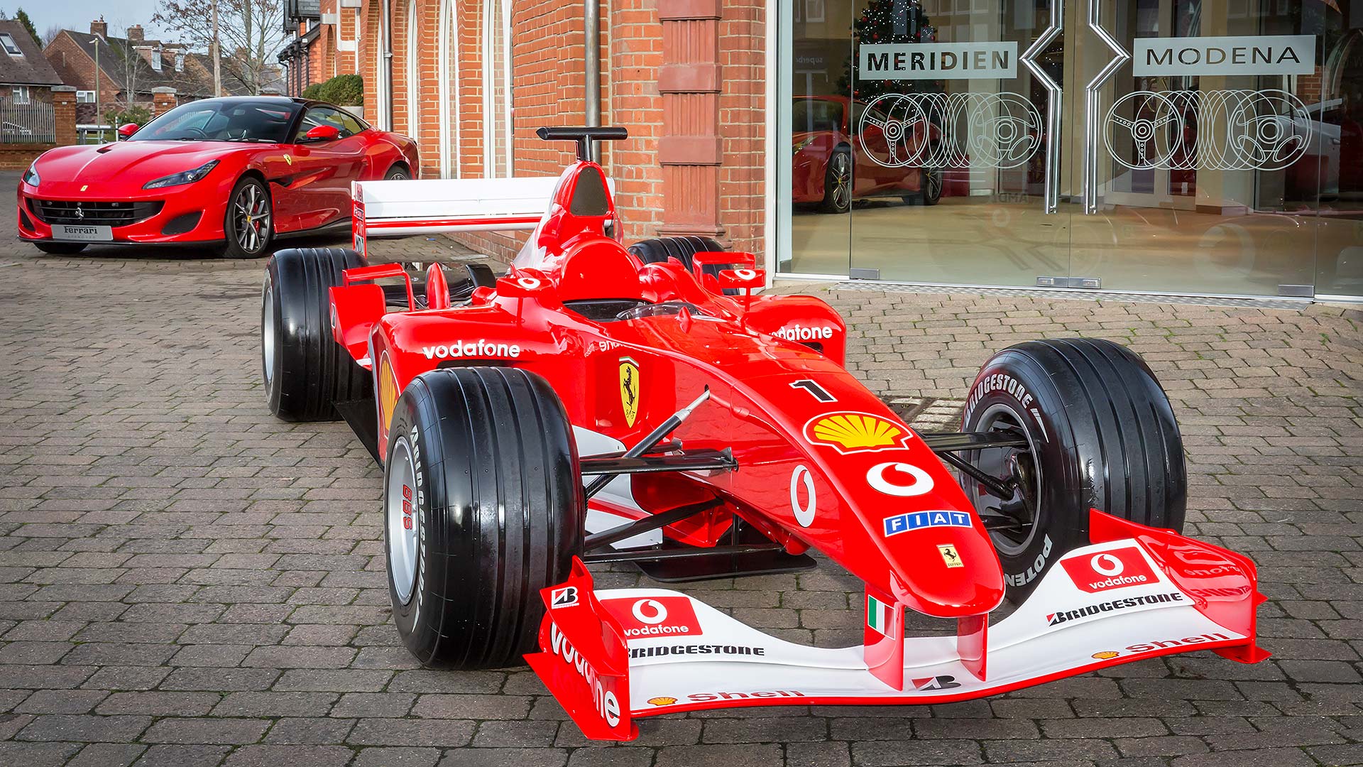 Meridien Modena's prize F1 car for being named Ferrari Dealer of the Year 2018