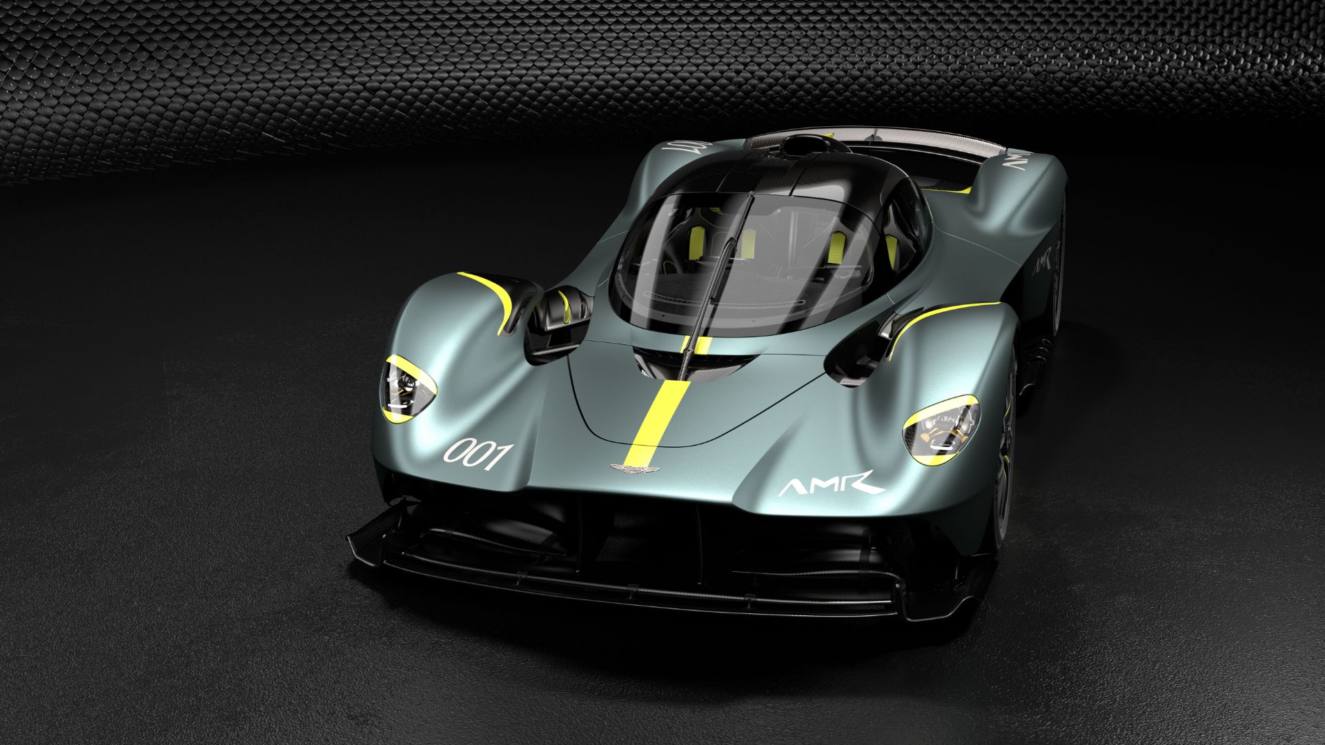 Aston Martin Valkyrie with AMR Track Performance Pack - Stirling Green and Lime livery