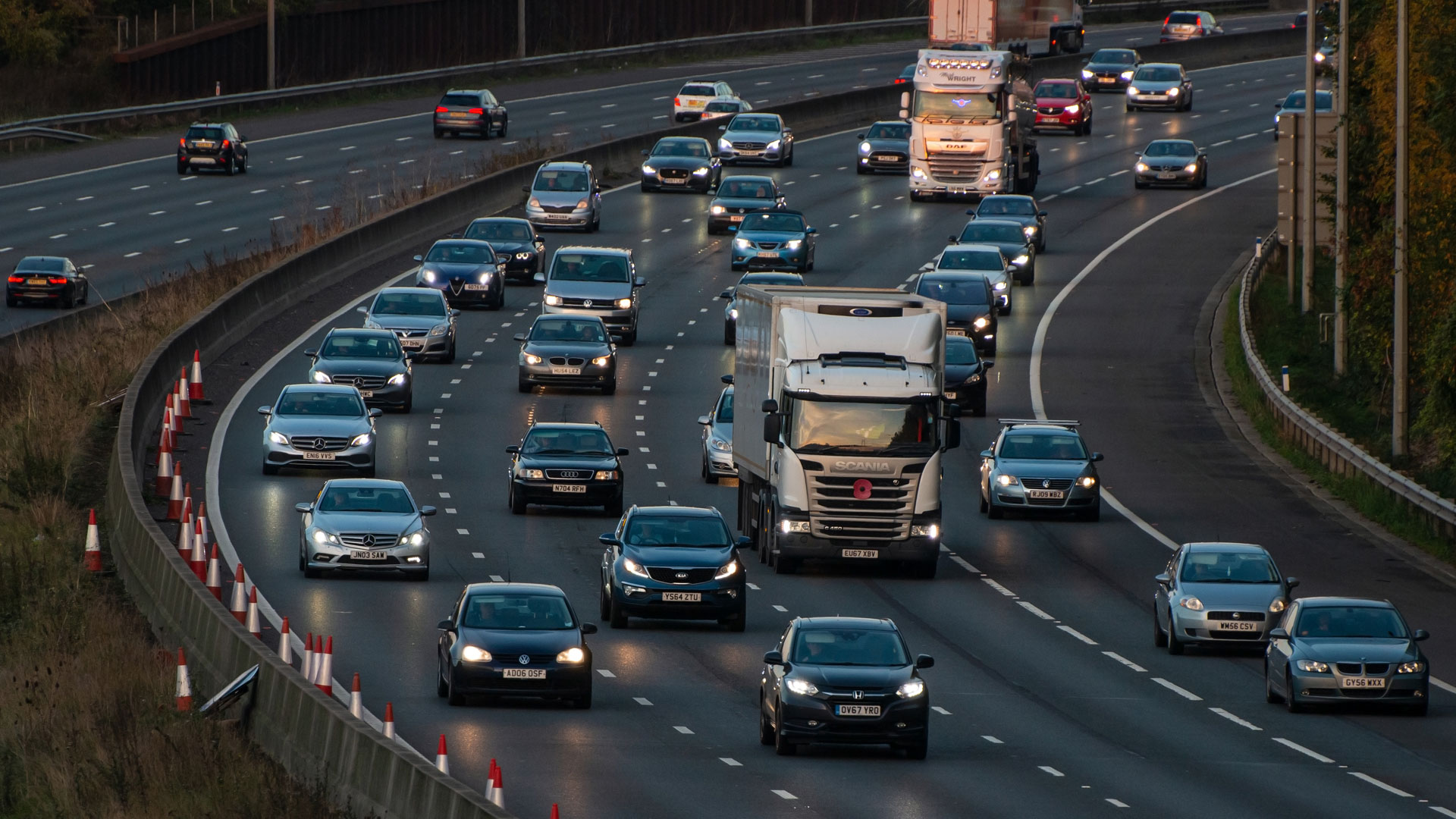 Commuters on the M25