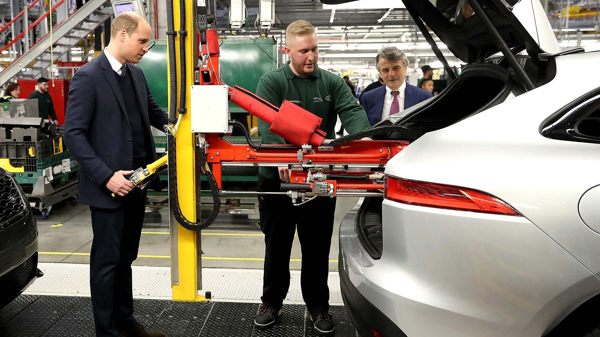 HRH Prince William visiting JLR plant