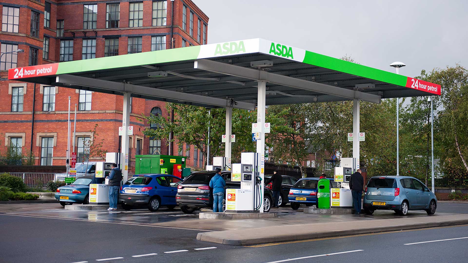 Asda filling station forecourt