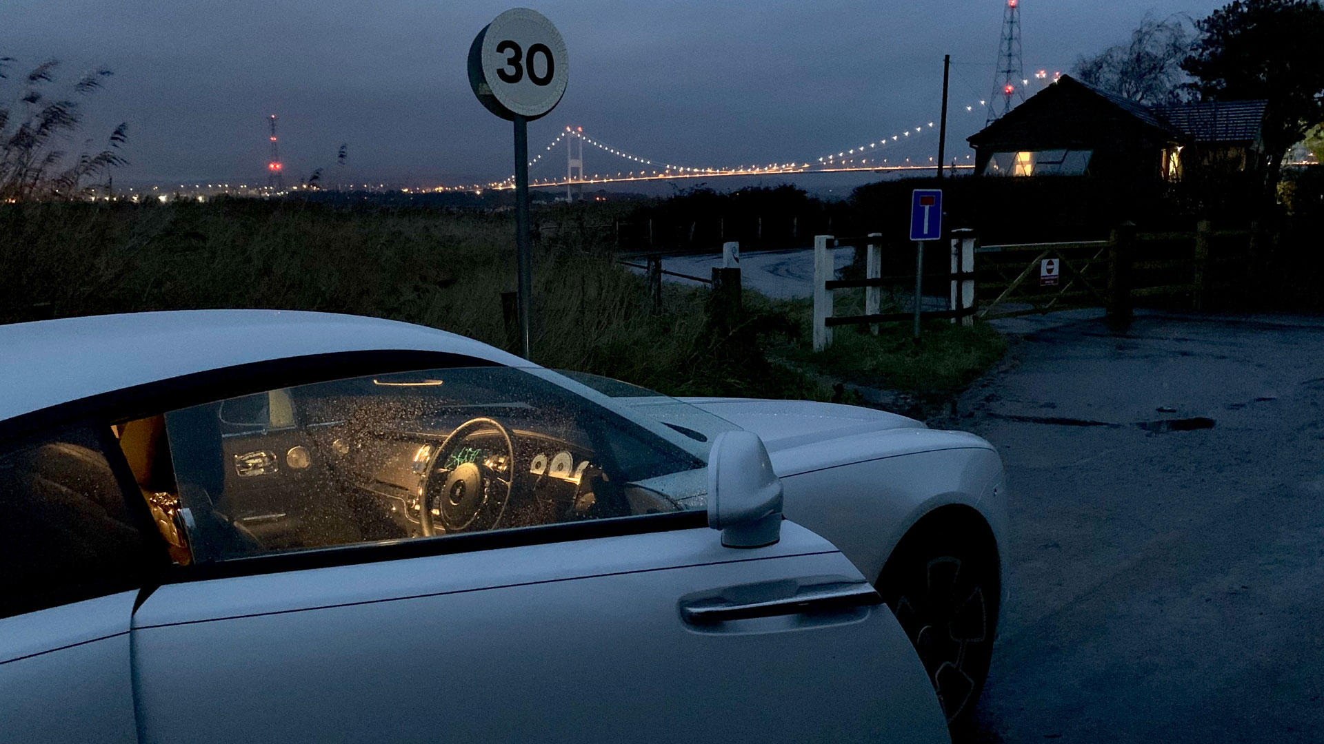 Rolls-Royce Wraith Black Badge at Severn Bridge