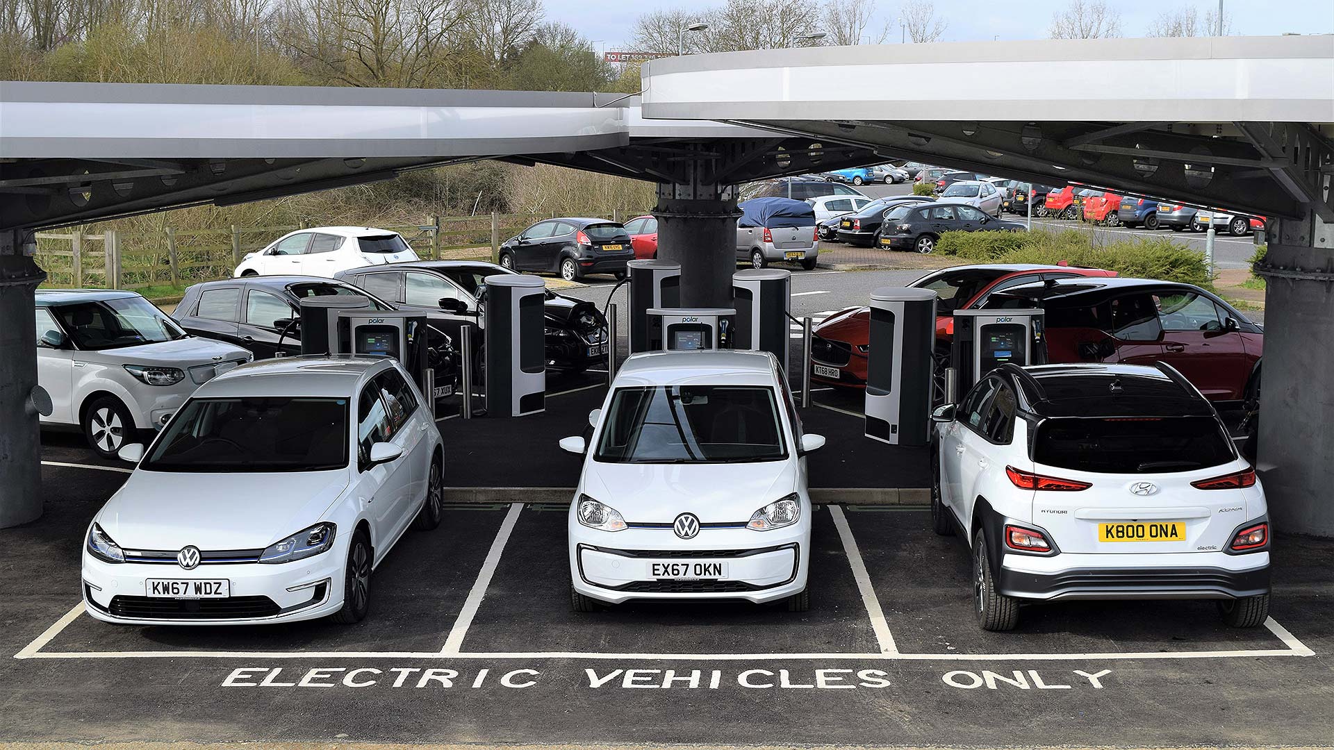 BP Chargemaster rapid charging hub at Milton Keynes Coachway