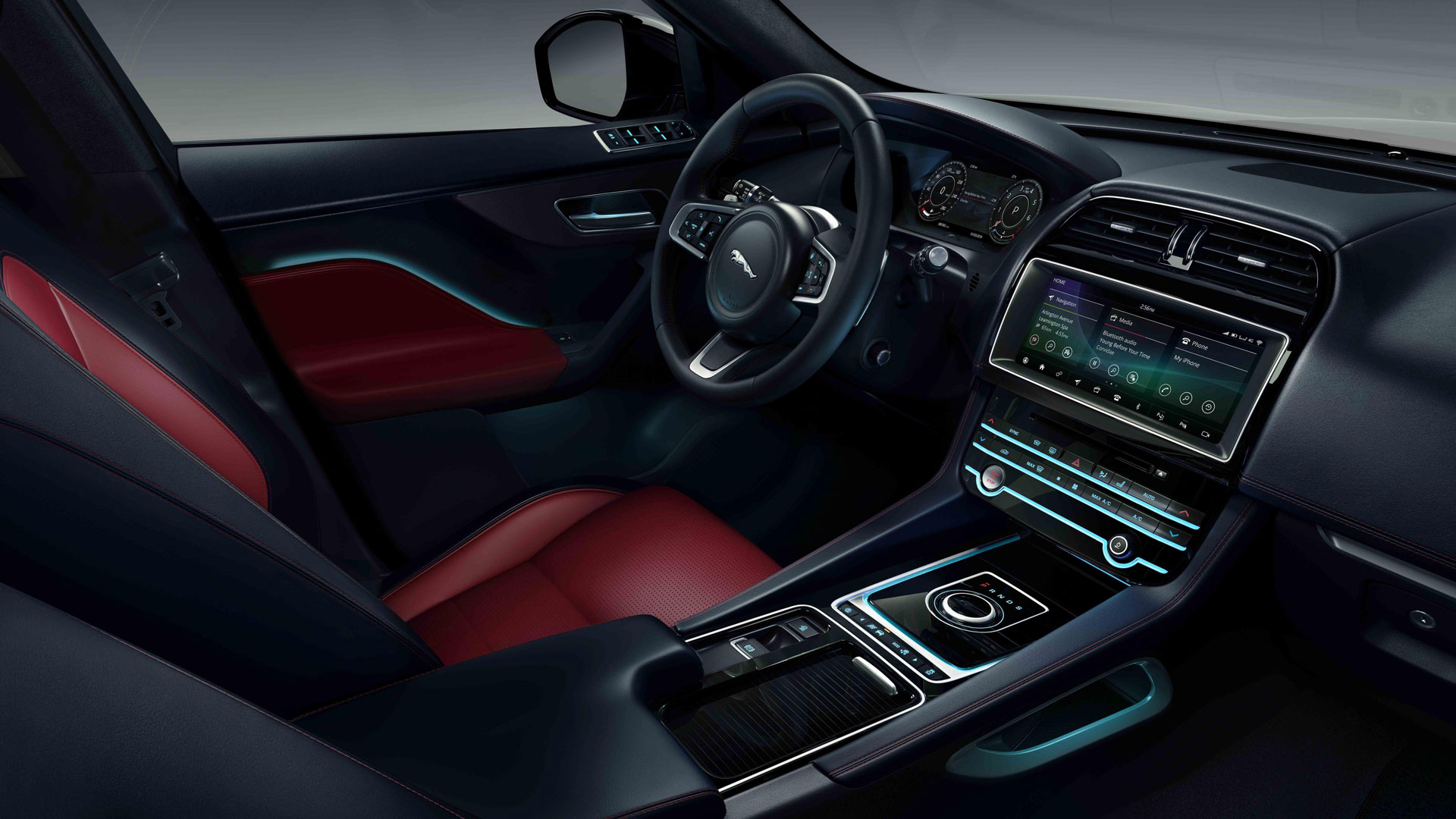 Jaguar F-Pace Chequered Flag interior