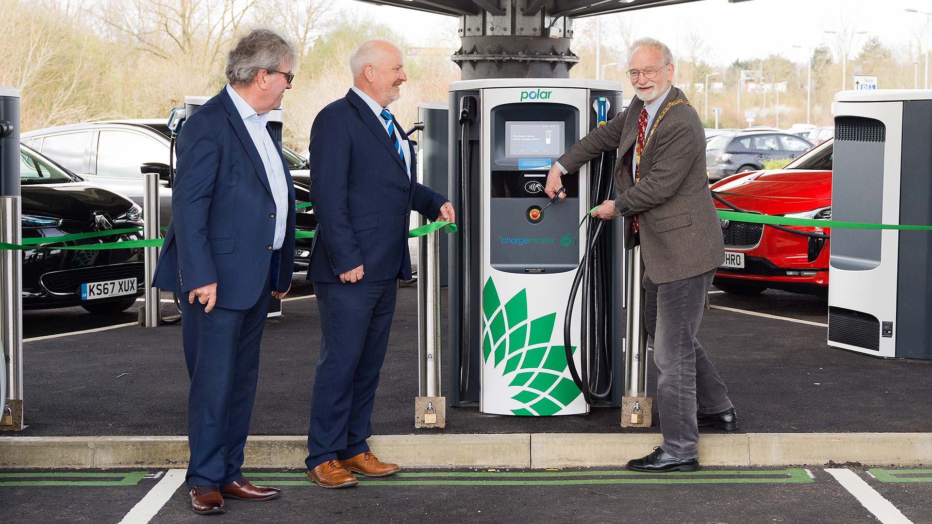 BP Chargemaster rapid charging hub at Milton Keynes Coachway