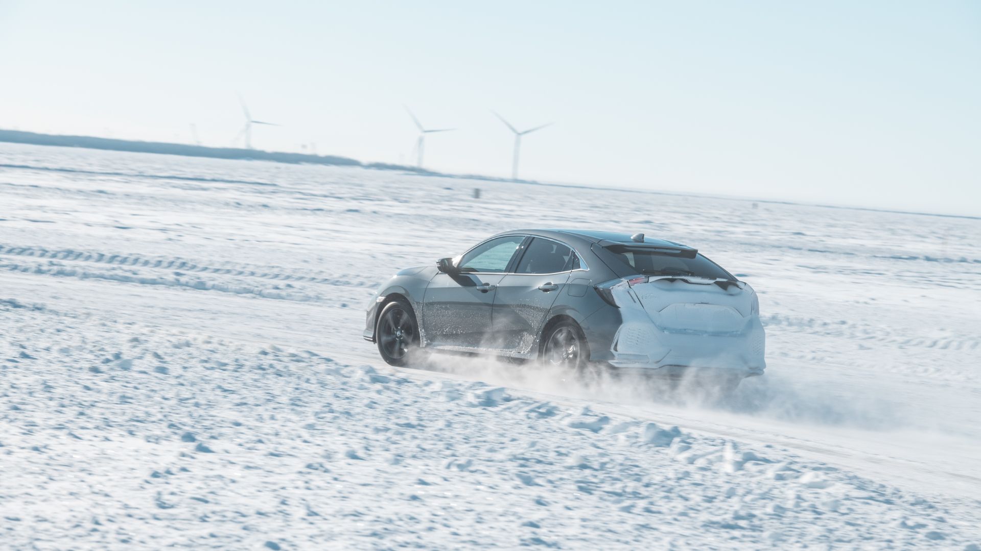 Honda Civic ice driving