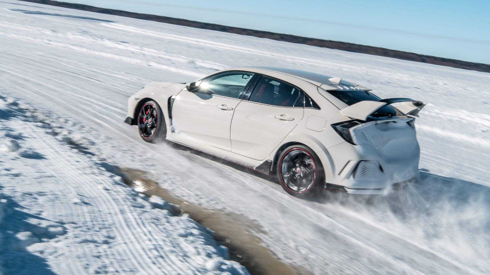 Honda Civic ice driving