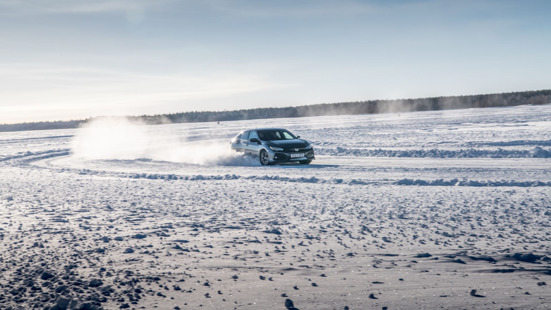 Honda Civic ice driving