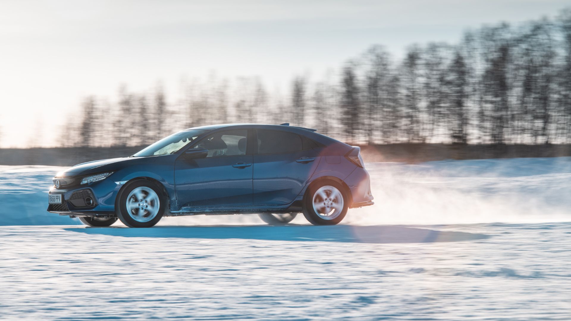 Honda Civic ice driving