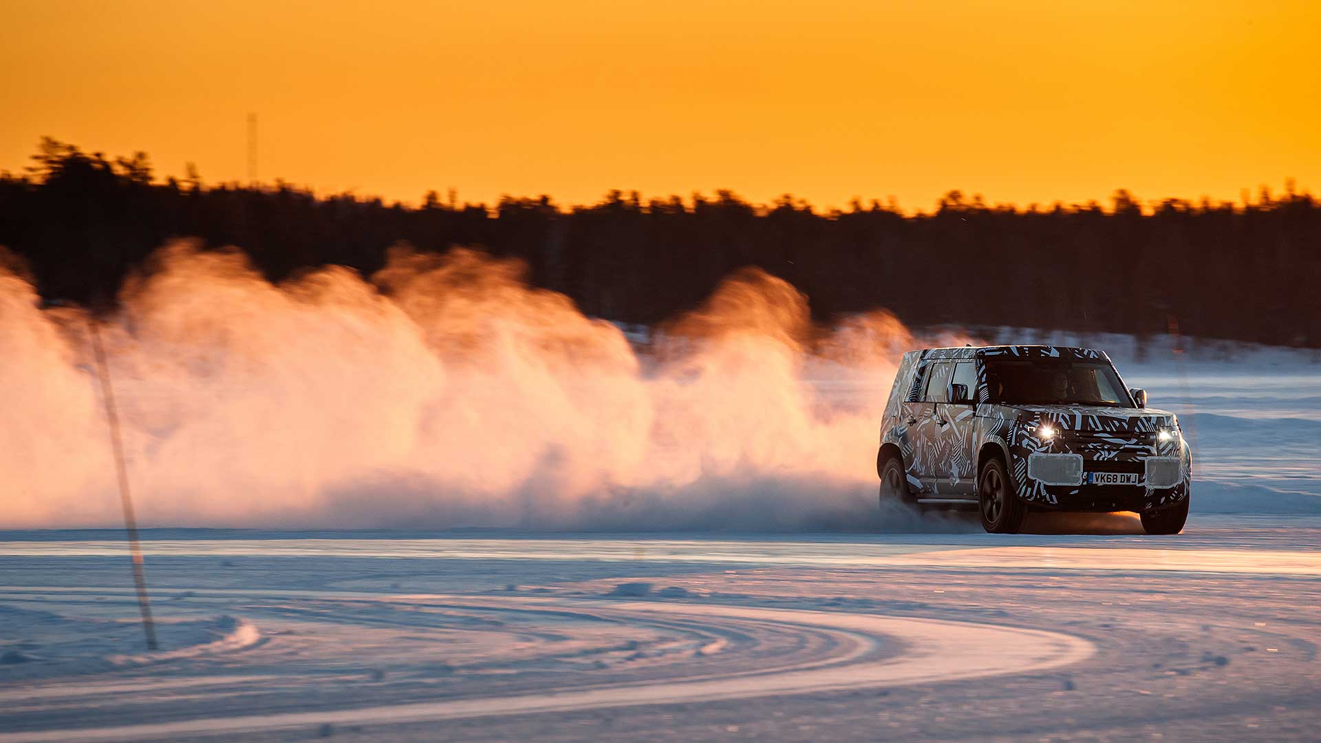 Land Rover Defender 2020 testing on ice