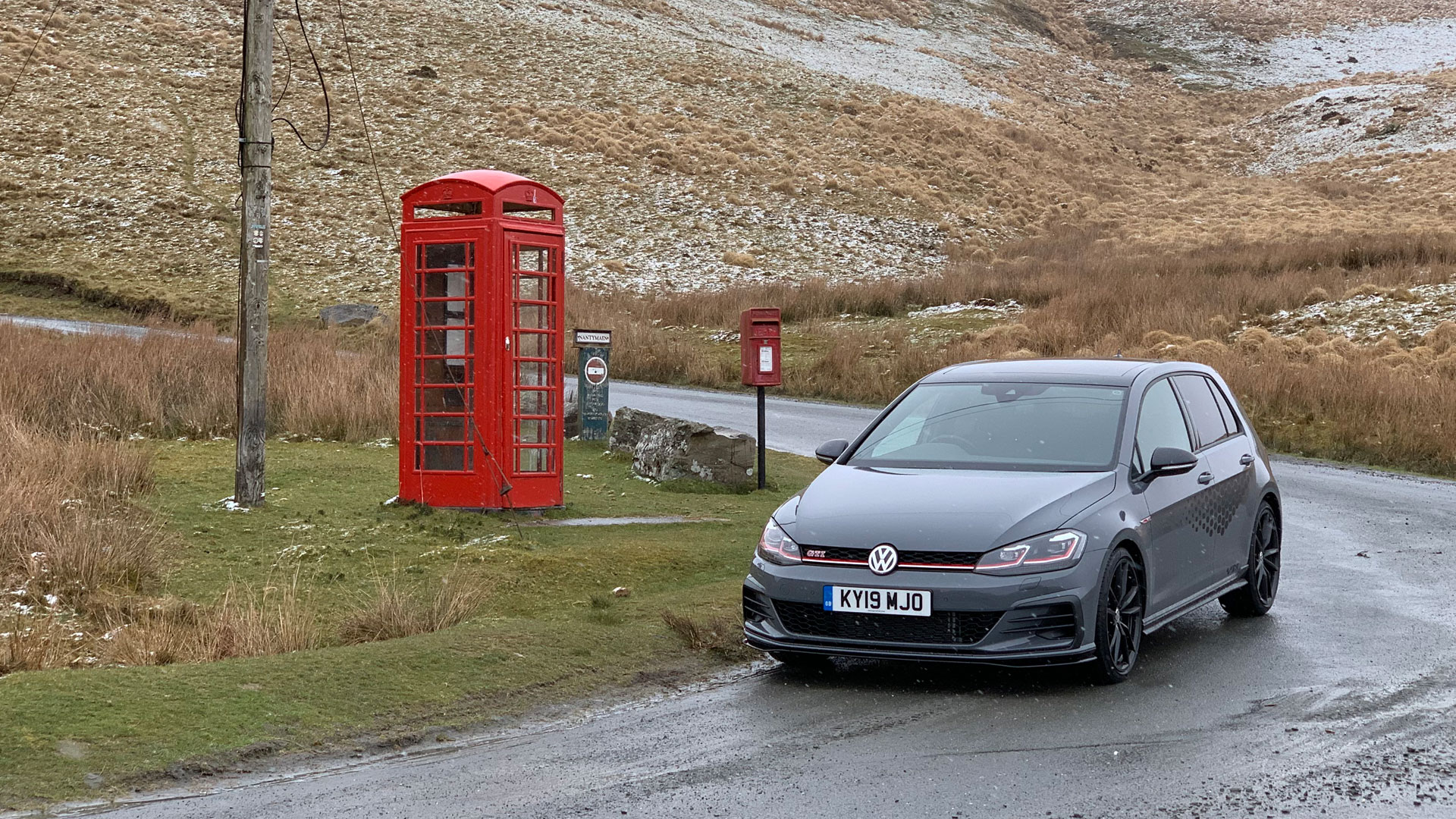 Volkswagen Golf GTI TCR on road to Tregaron