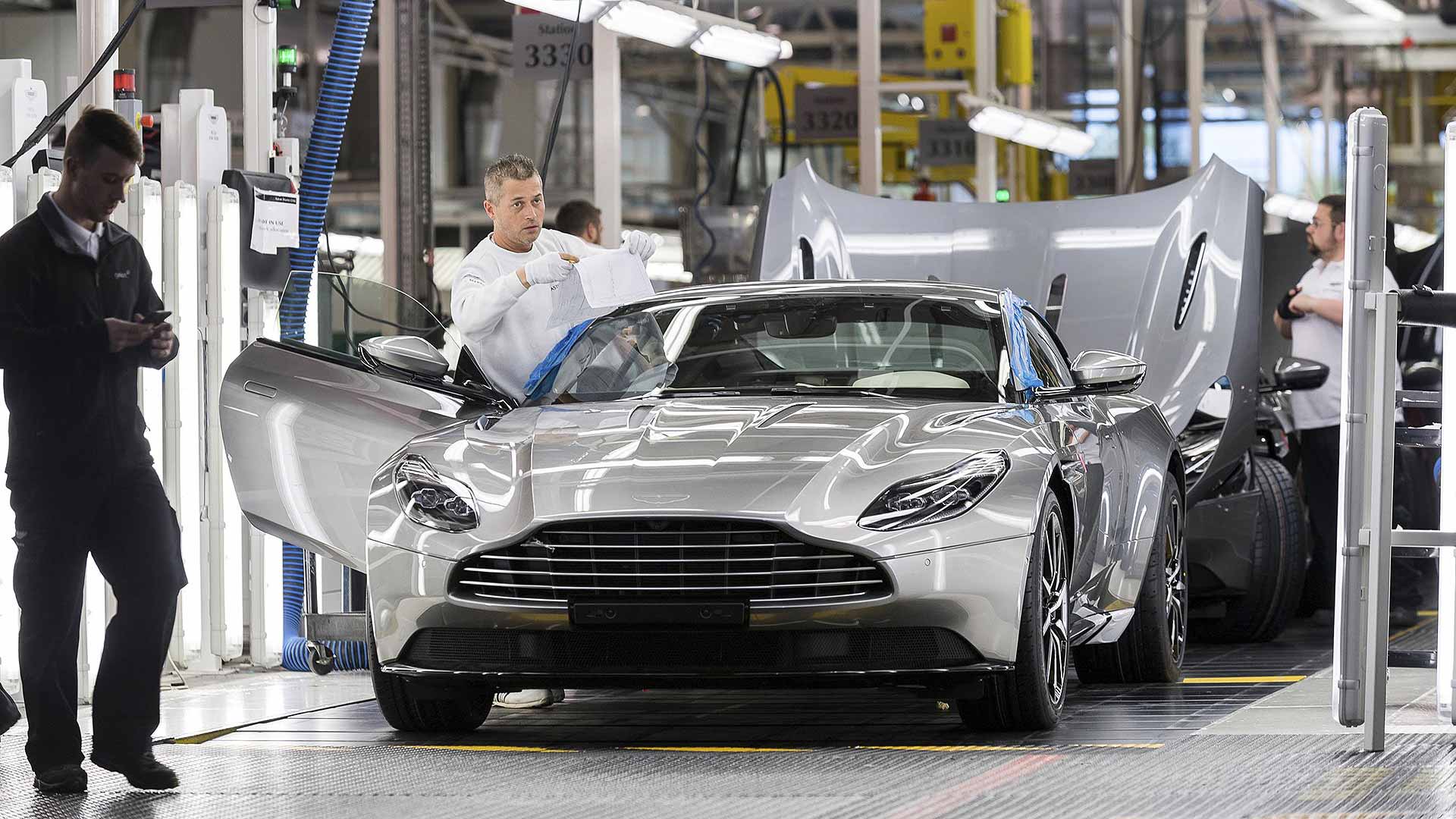 Aston Martin supercar production in Gaydon