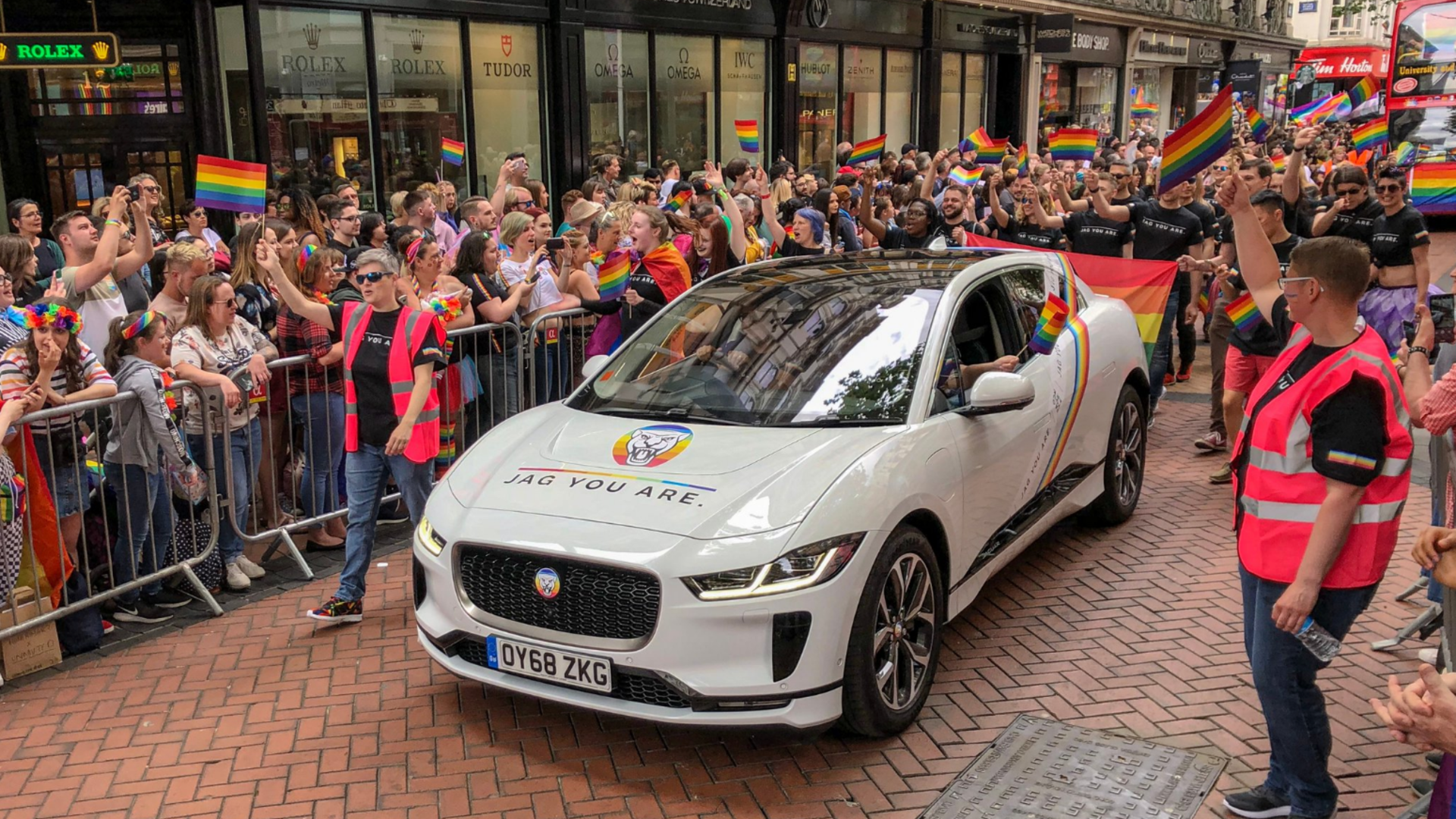 Jaguar I-Pace at Birmingham pride 2019