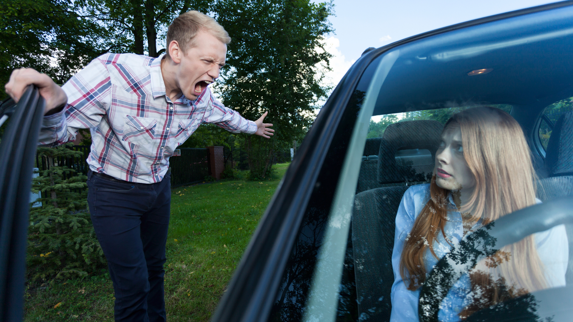 man and woman arguing