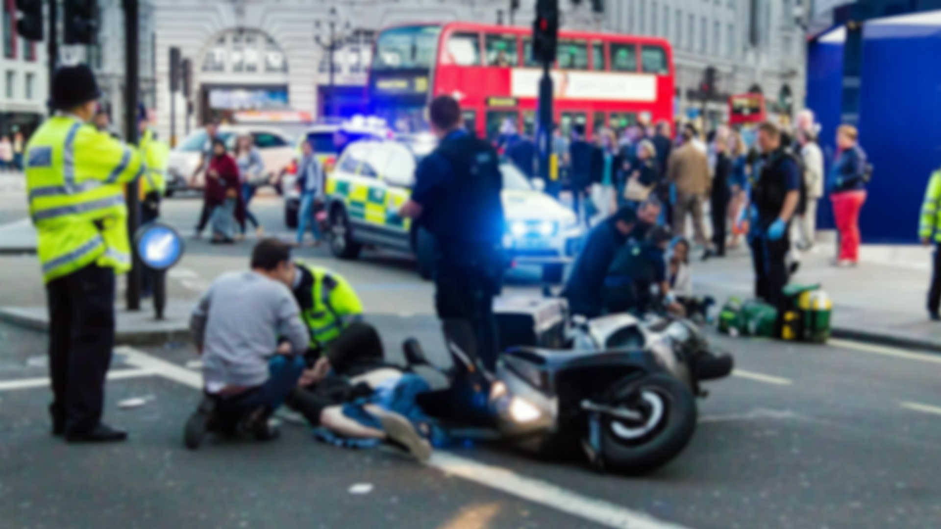 Motorcycle accident in London