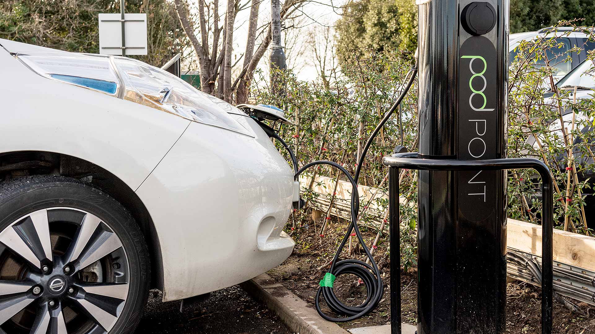 Electric car charging point