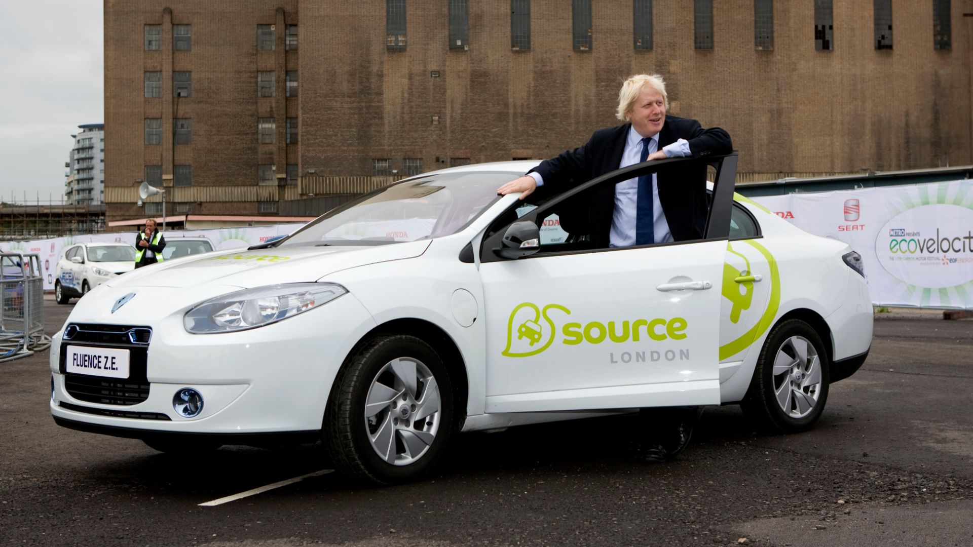 Boris Johnson and Renault Fluence ZE