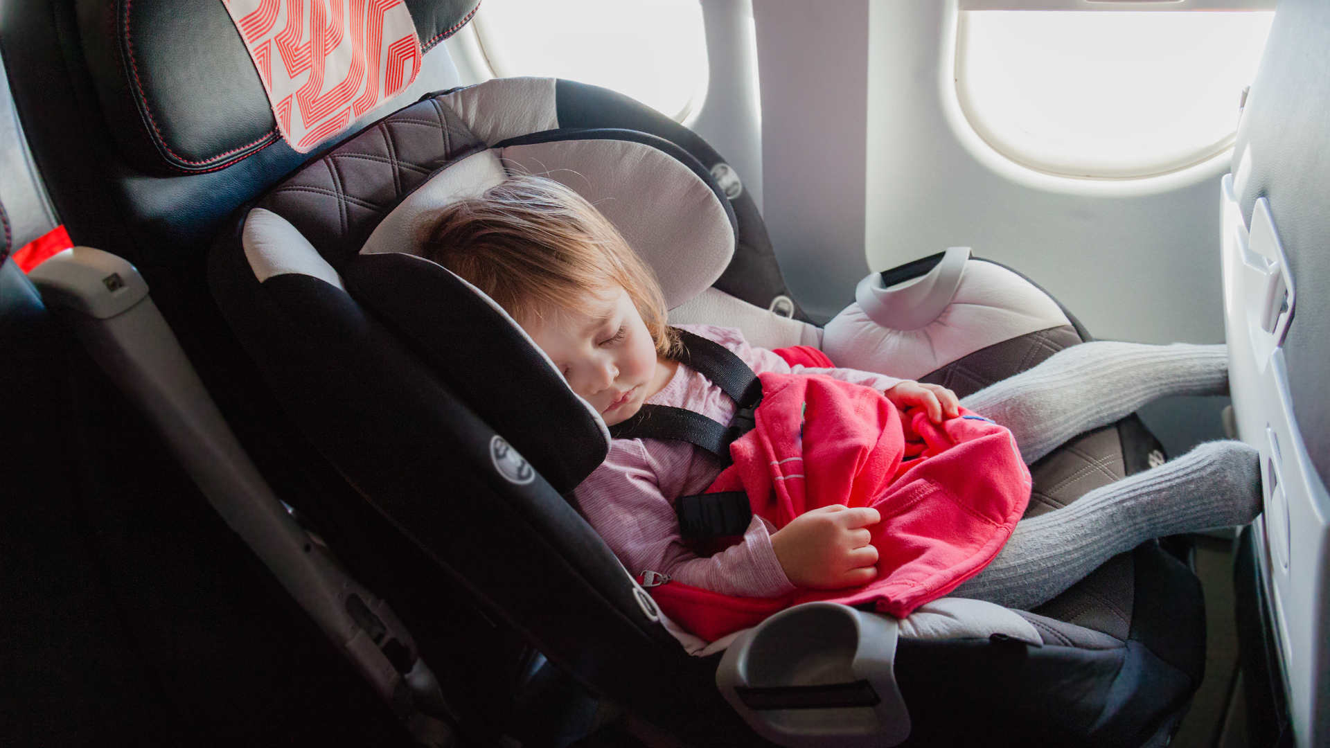 Using a child car seat during the flight