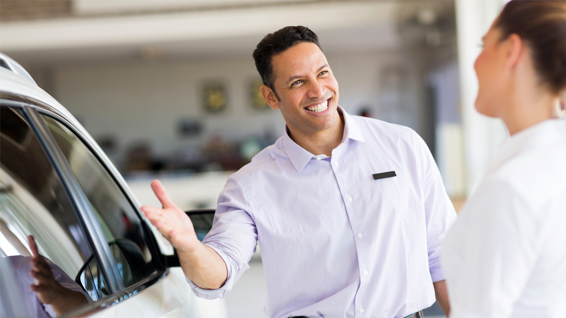 Happy car dealer