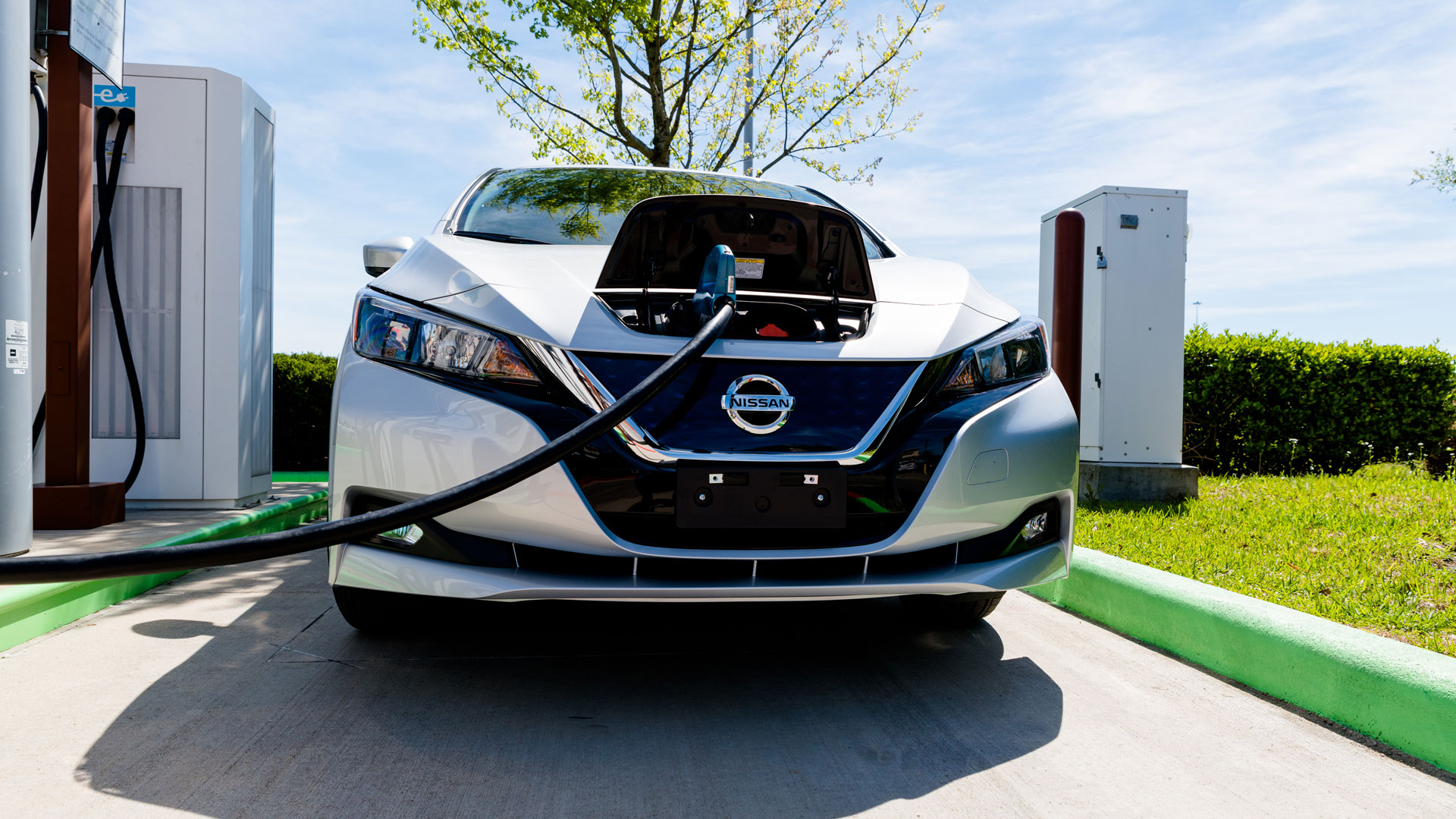 Nissan Leaf plugged in