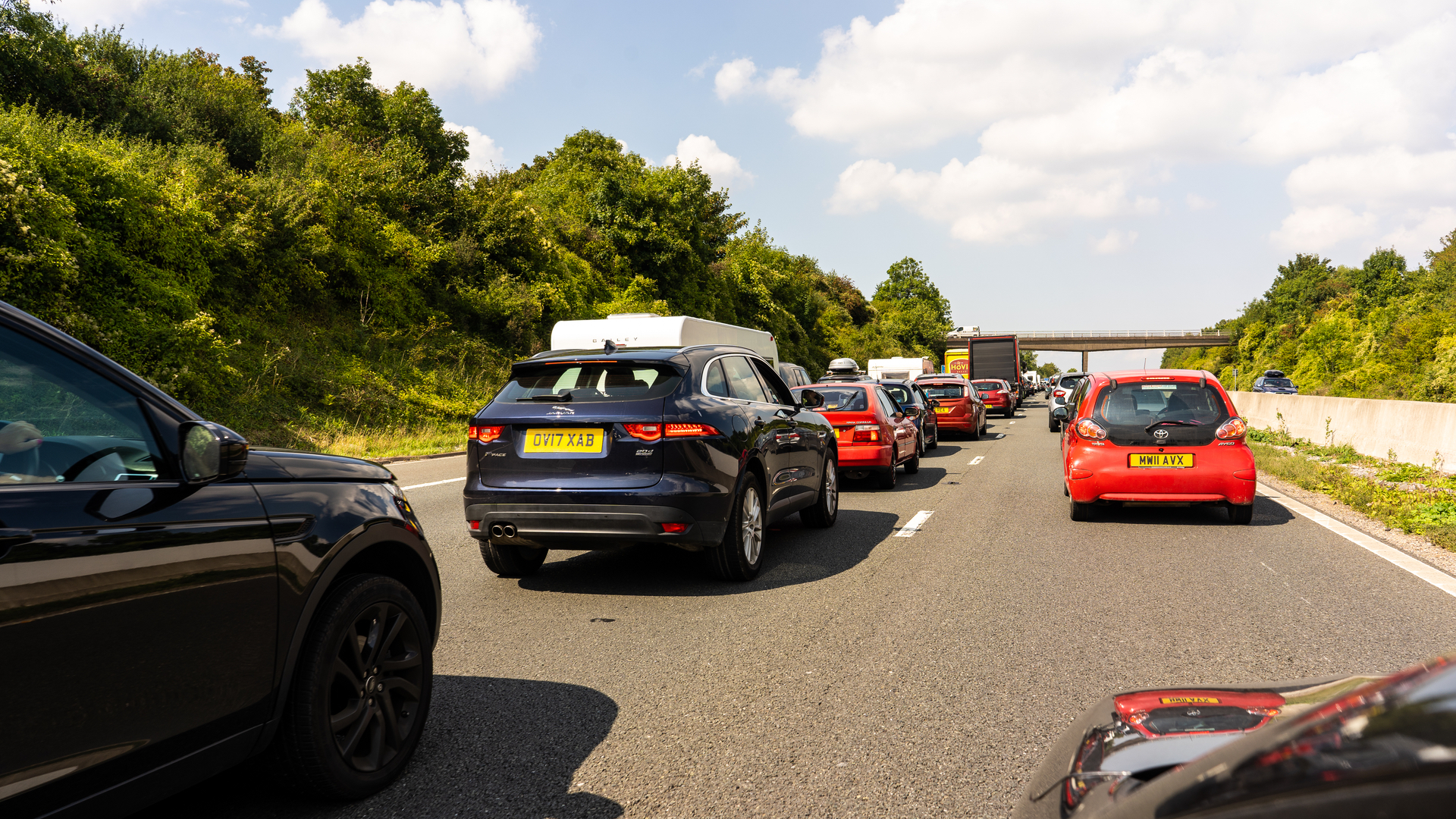 Traffic on M5 motorway