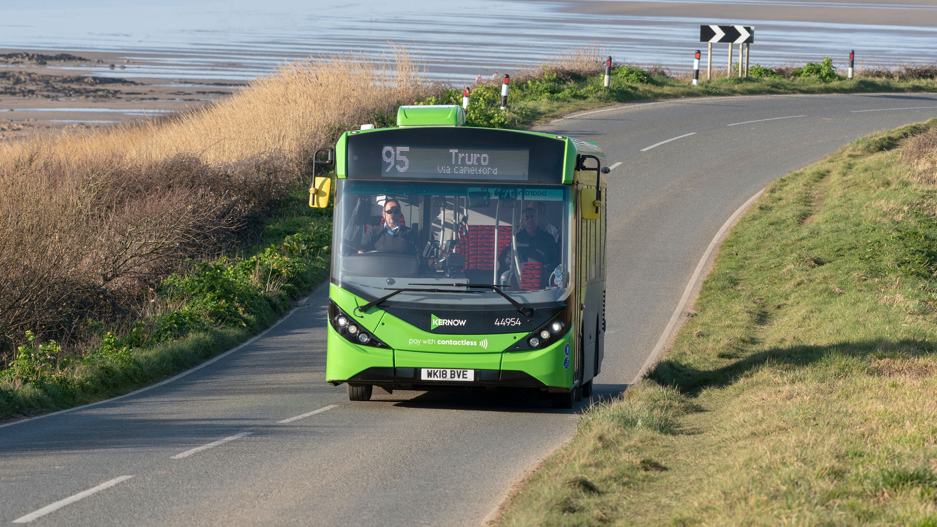 Bus destined for Truro in Cornwall