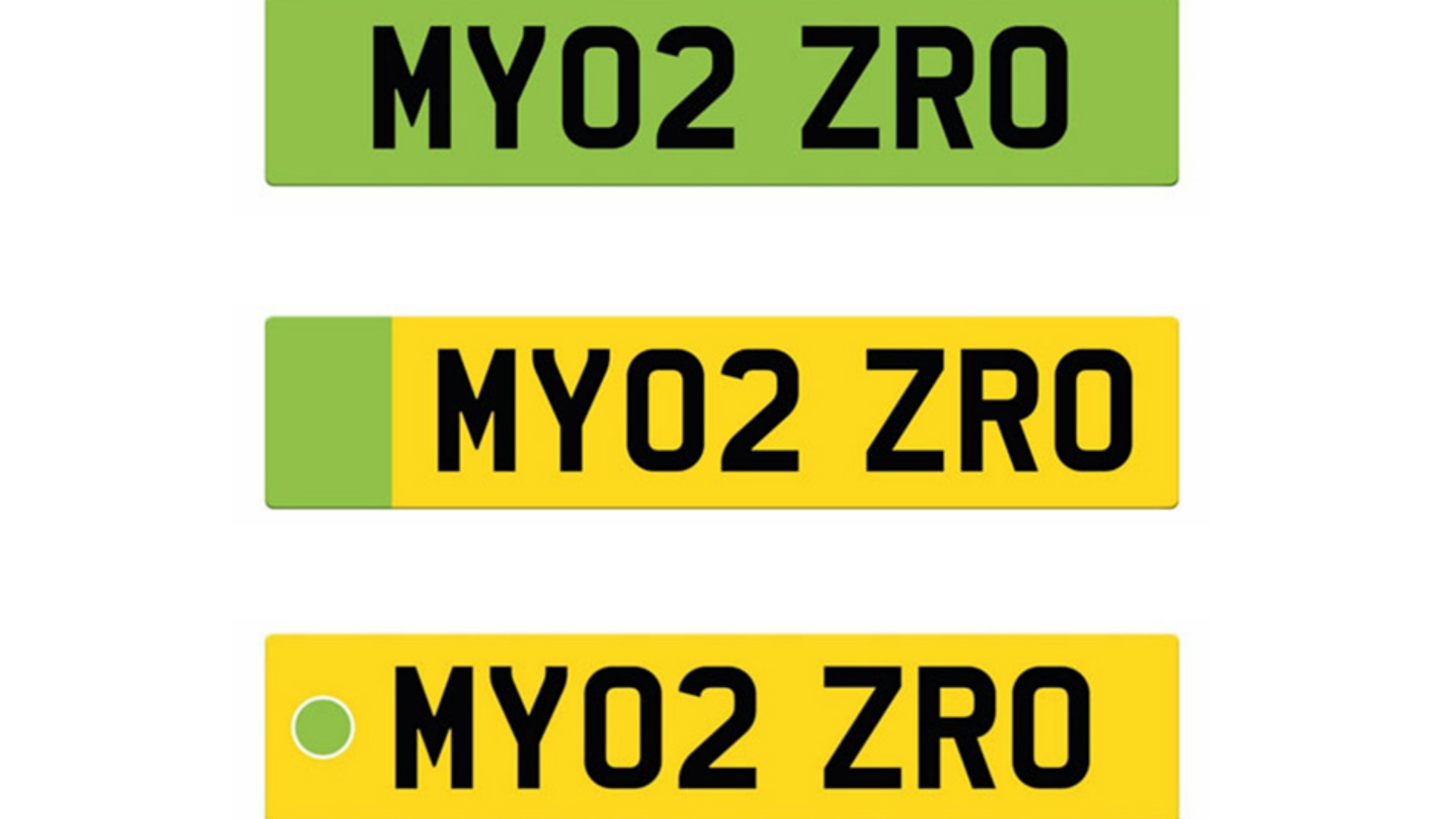 Green number plates