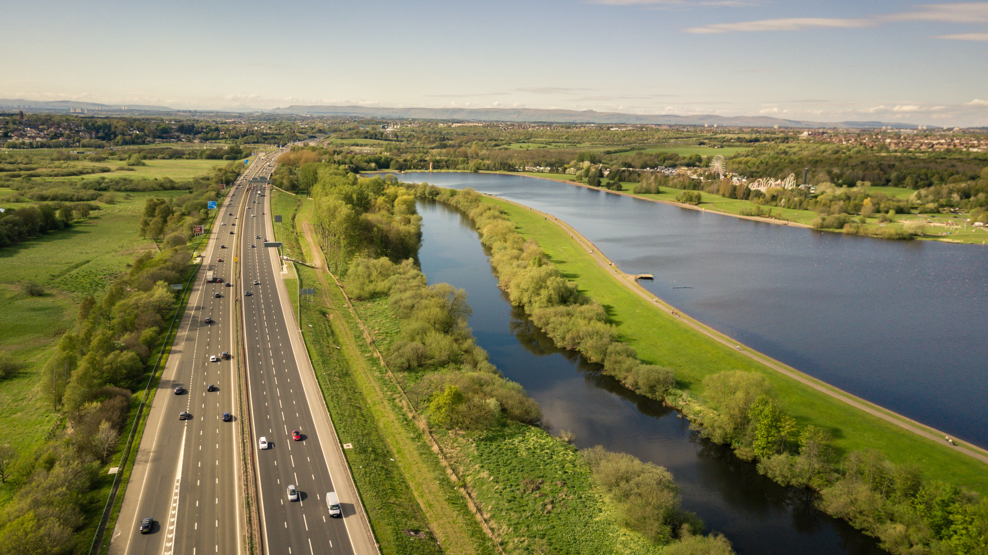 M74 motorway in Scotland