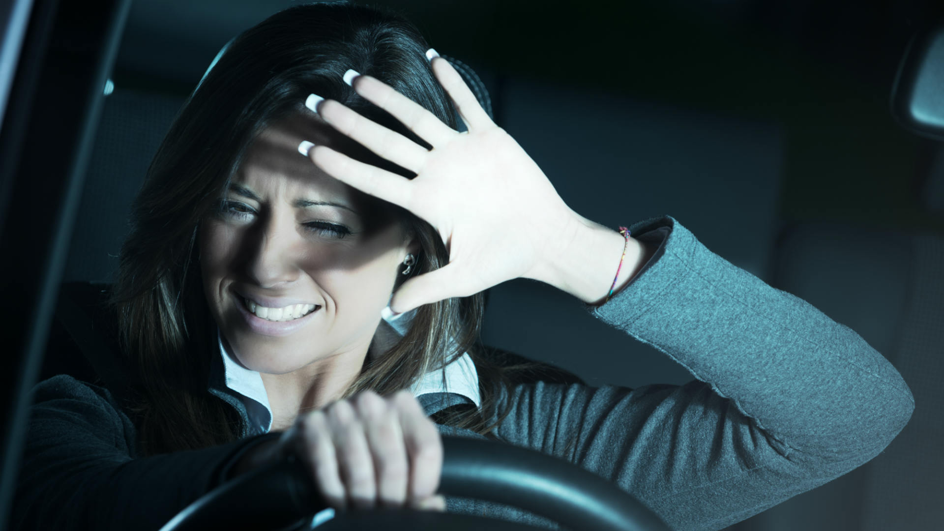 Glare when driving in the dark