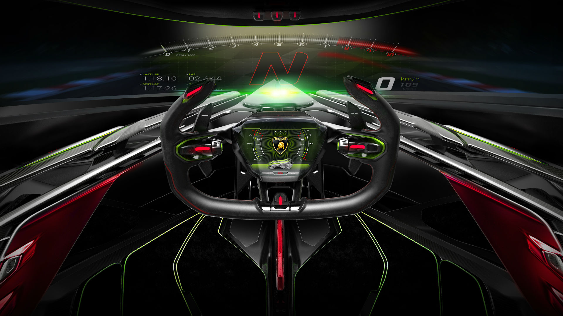 Lamborghini Lambo V12 Vision Gran Turismo inside