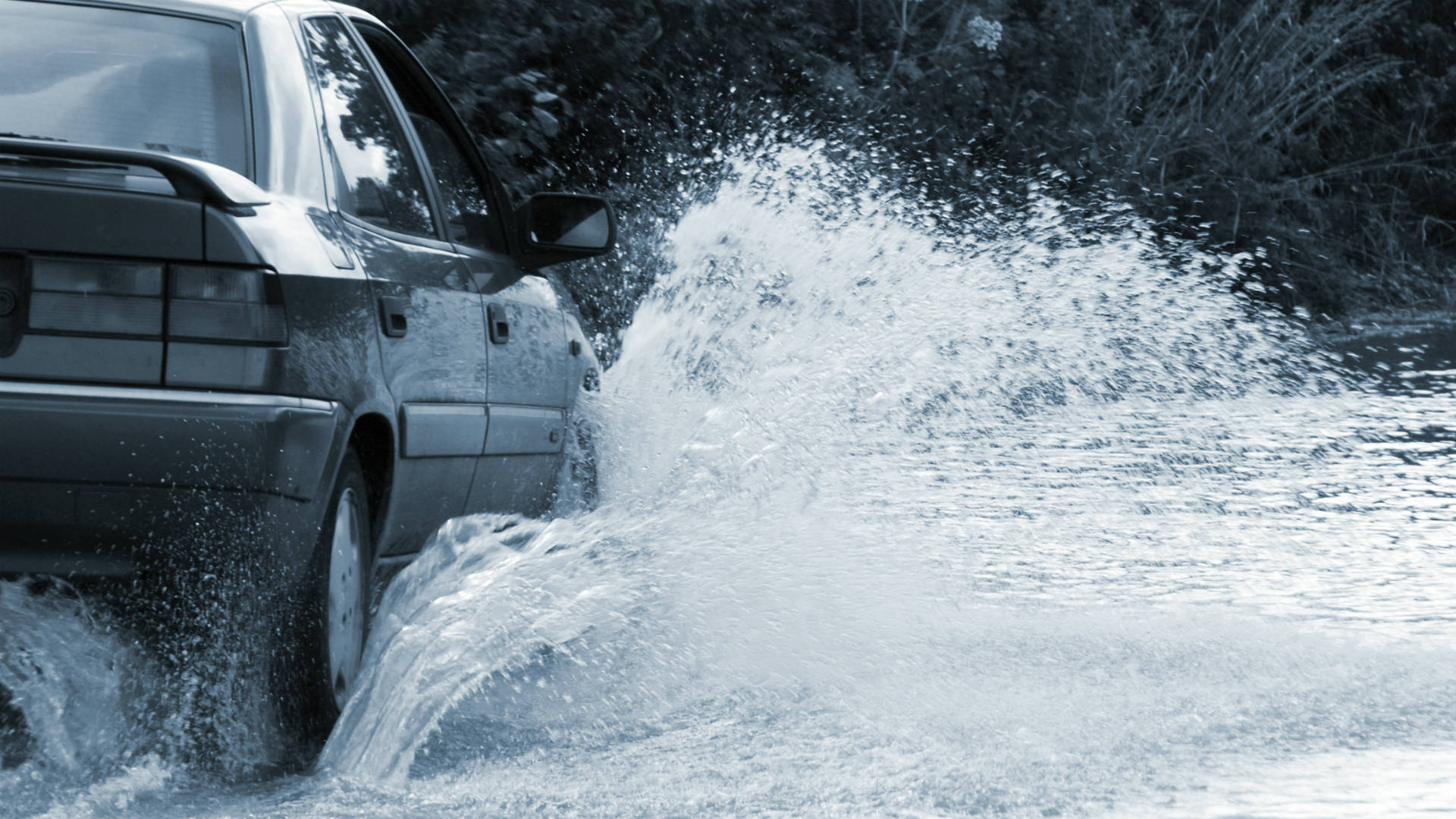 How to drive safely through flood water