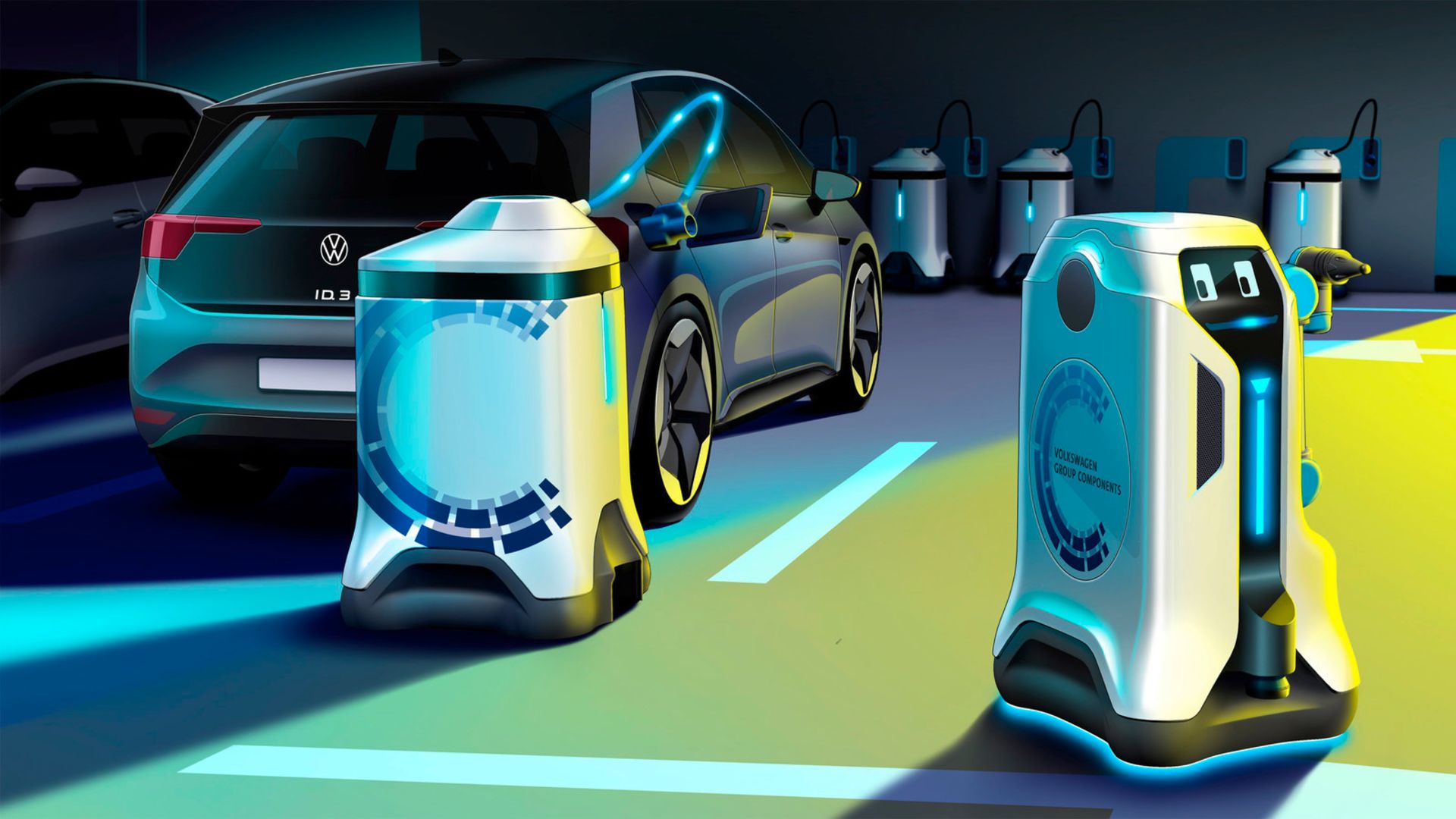 Volkswagen charging robots