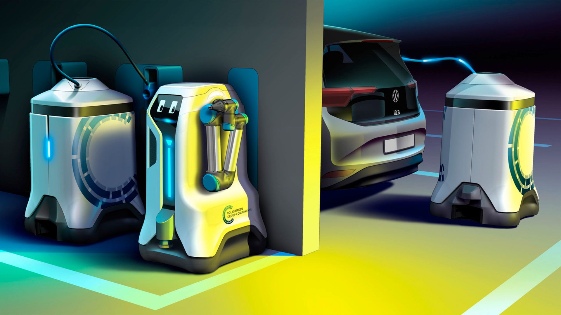 Volkswagen charging robots