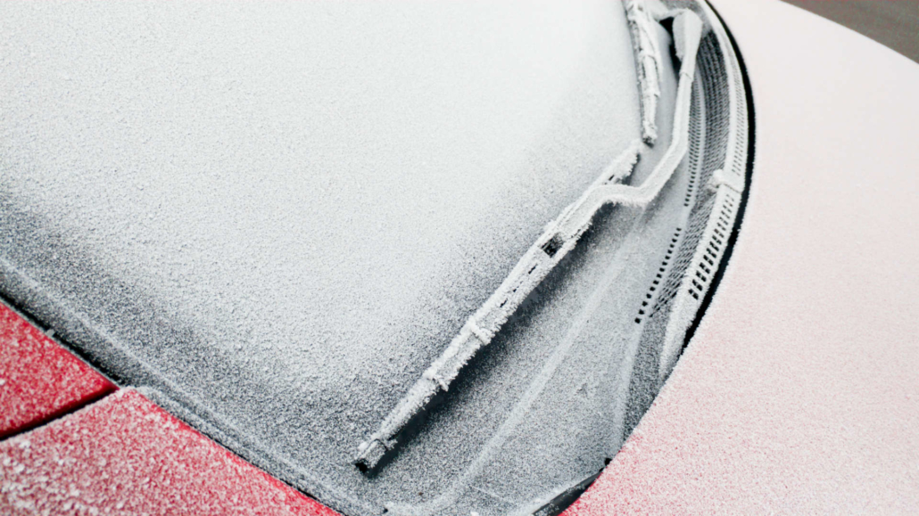 Frozen windscreen wipers