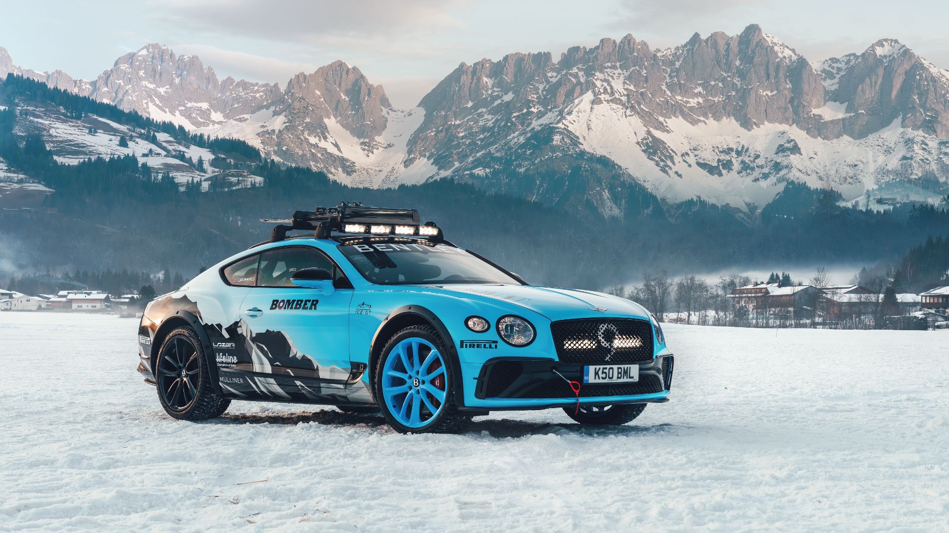 Bentley Continental ice racing