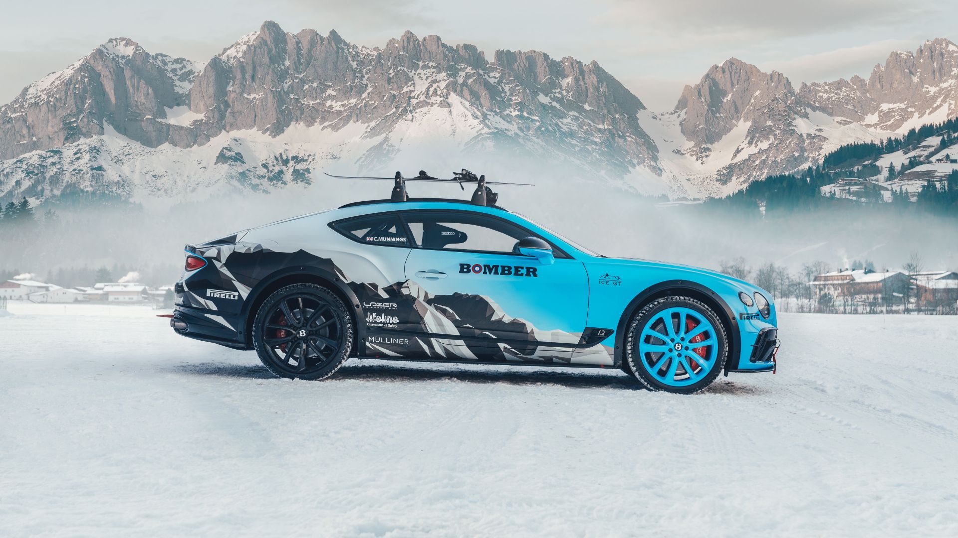 Bentley Continental ice racing