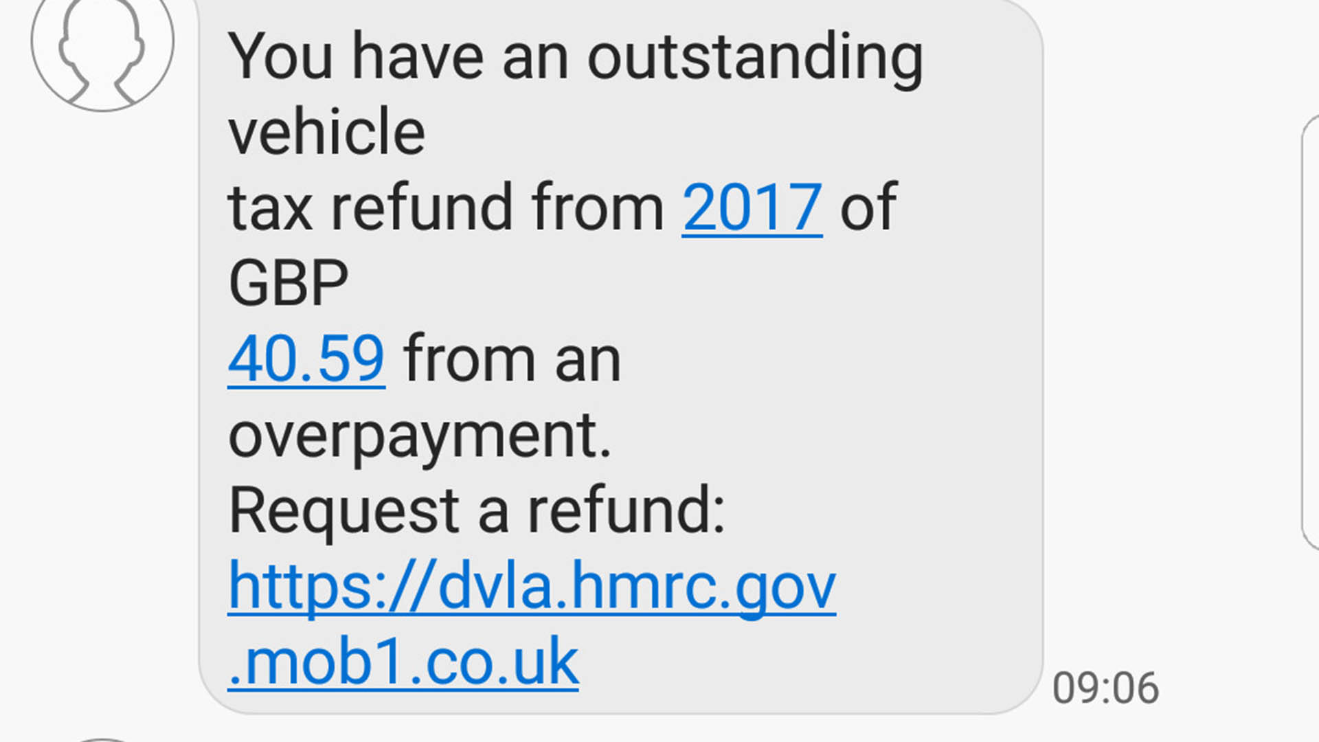 DVLA tax refund scam