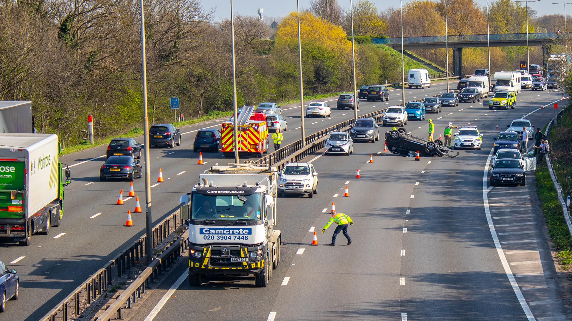 Accident on M25 motorway