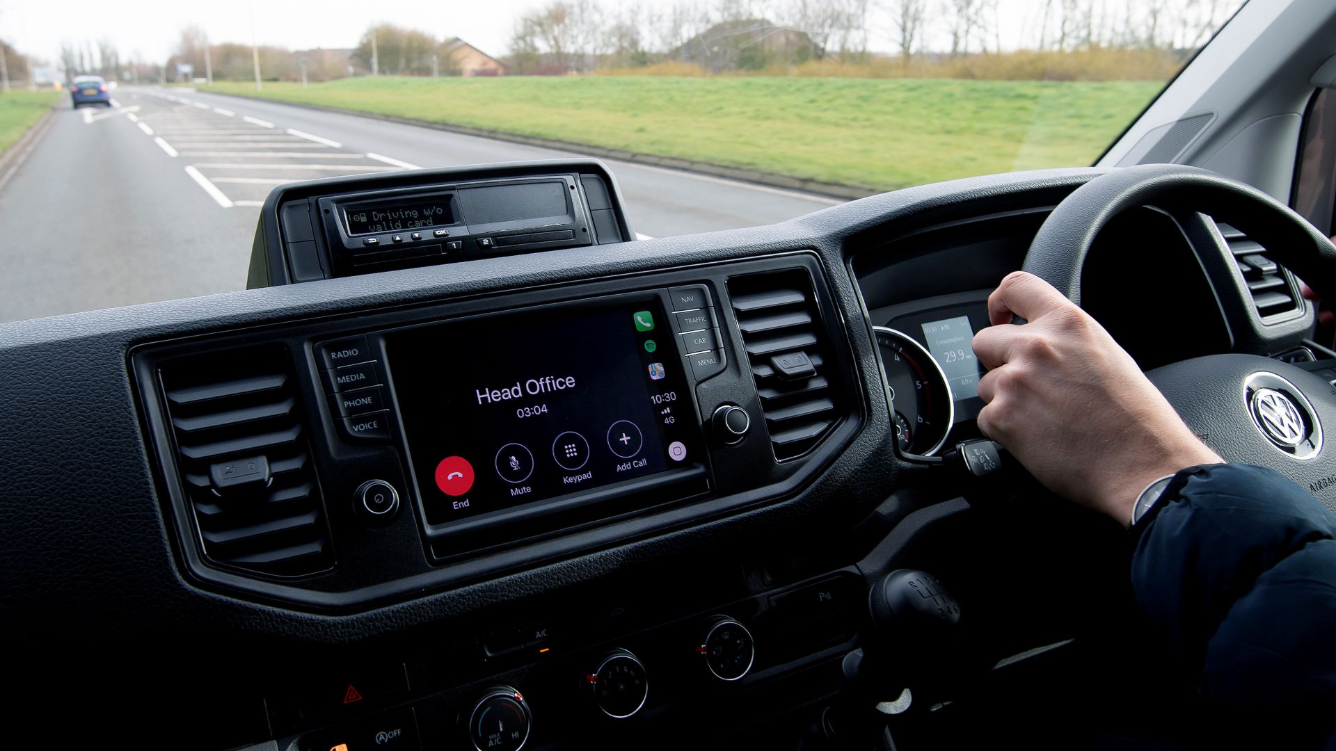 Van drivers till use their phones behind the wheel