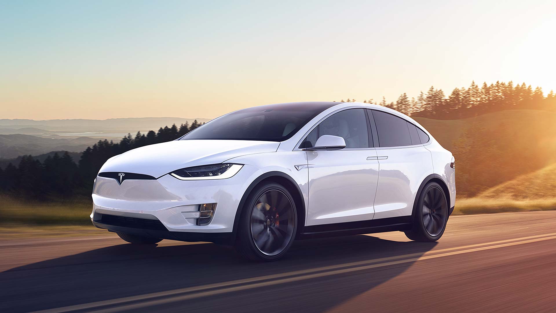 Tesla Model X in white