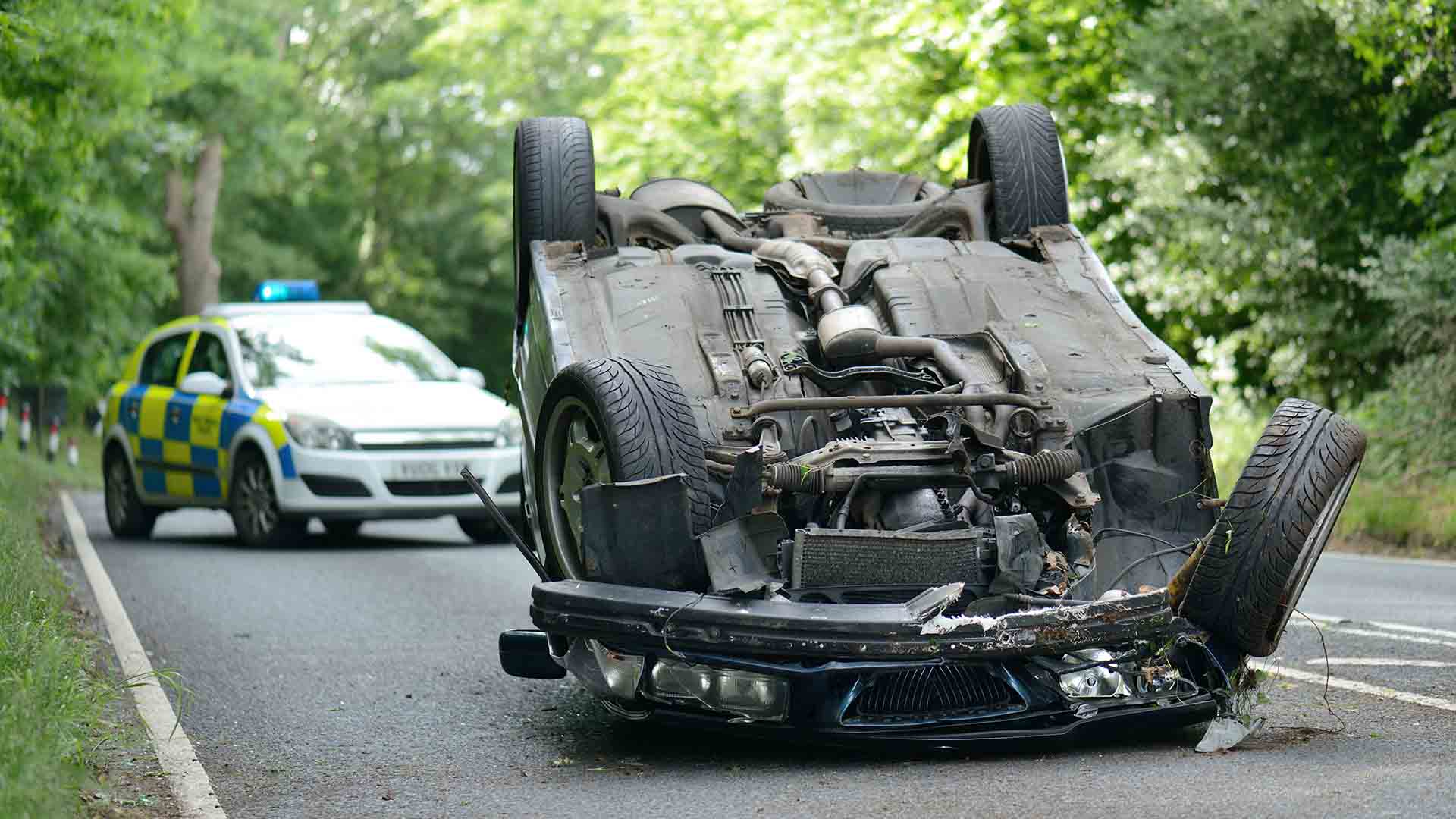 Accident on rural road